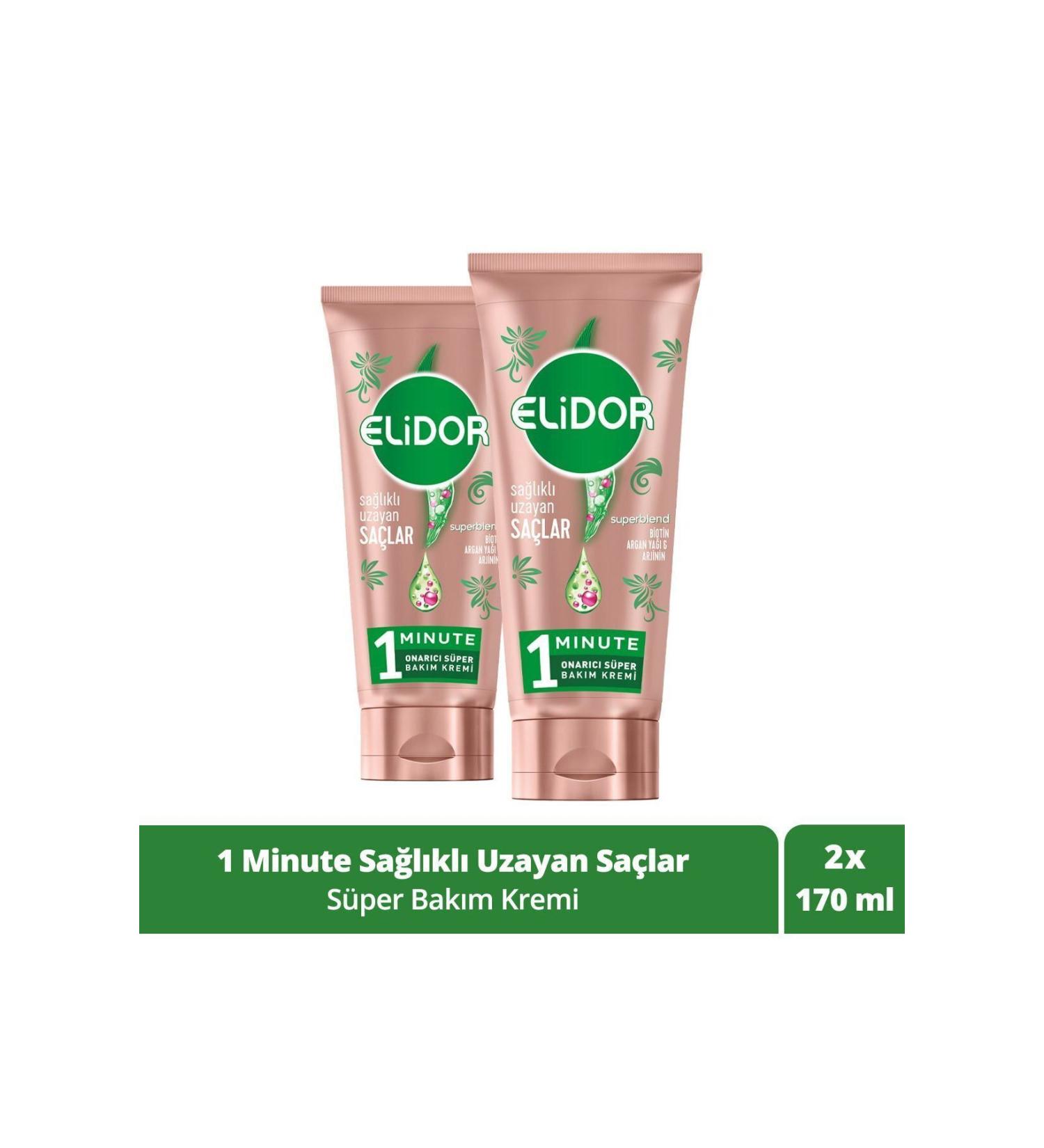 Elidor Superblend 1 Minute Repairing Super Hair Care Conditioner Healthy Growing Hair 170 ml X2 - Buy Online on GoSupps.com