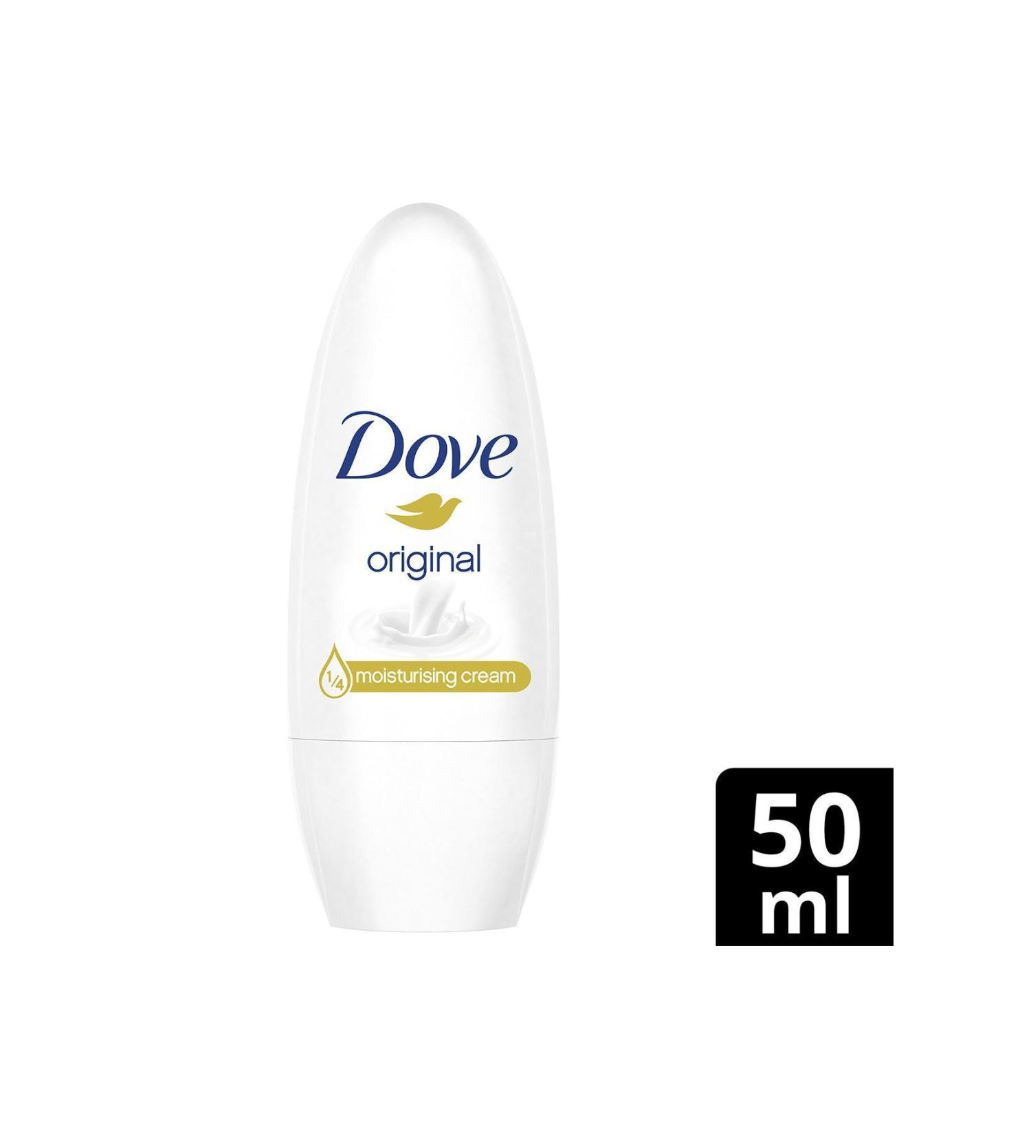 Dove Women Roll On Deodorant Original 1/4 Moisturizing Cream Effective 50ml x1 Piece - Buy Online on GoSupps.com