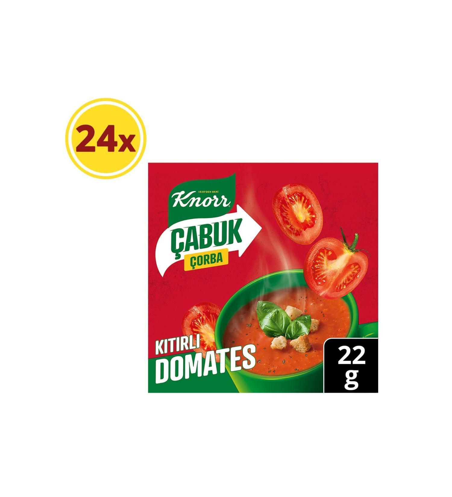 Knorr Crispy Tomato Quick Soup 22 gr X 24 Pieces - Buy Online on GoSupps.com