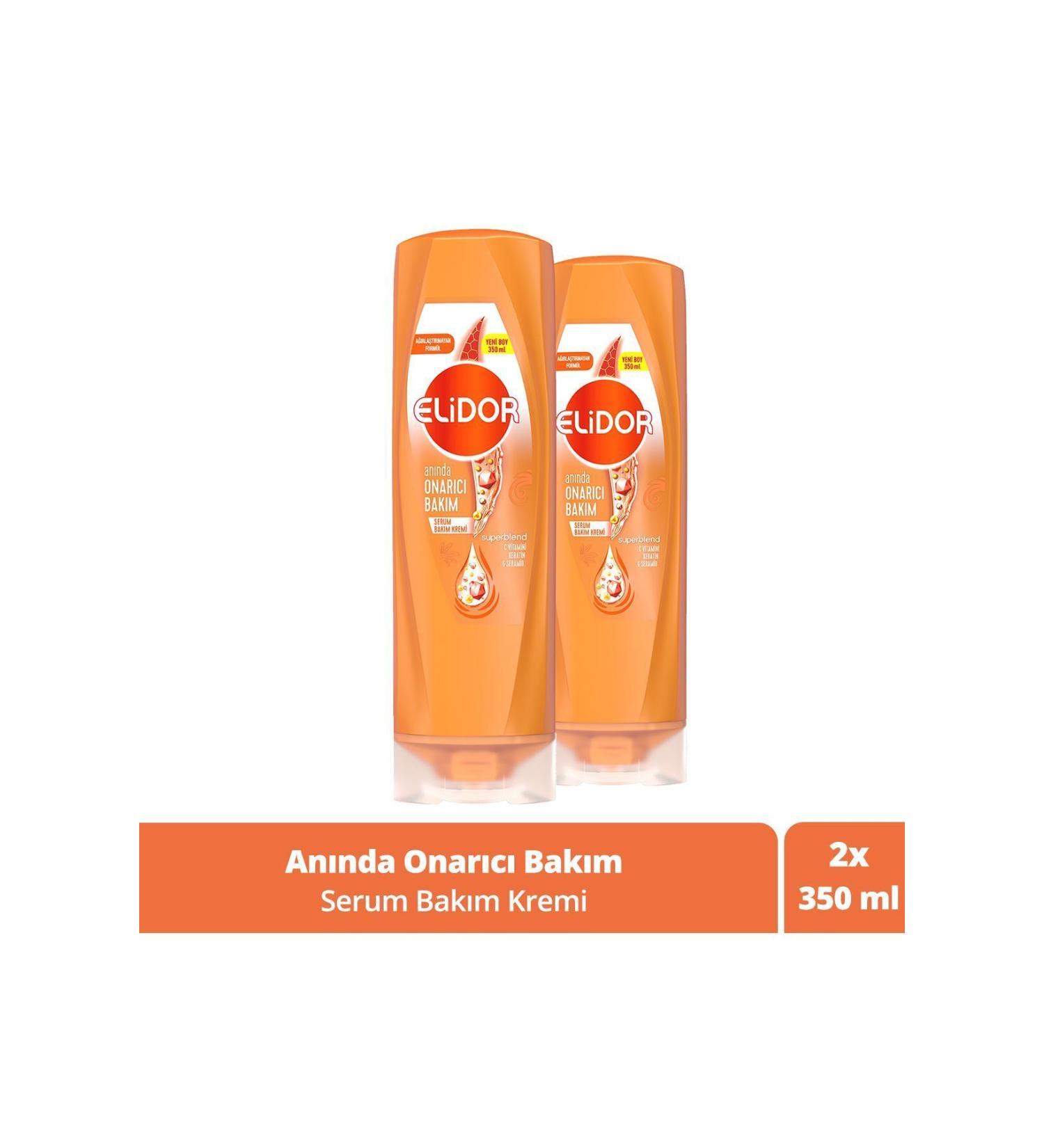 Elidor Superblend Serum Care Cream Instant Repair Care Vitamin C Keratin Ceramide 350 ml X2 - Buy Online on GoSupps.com