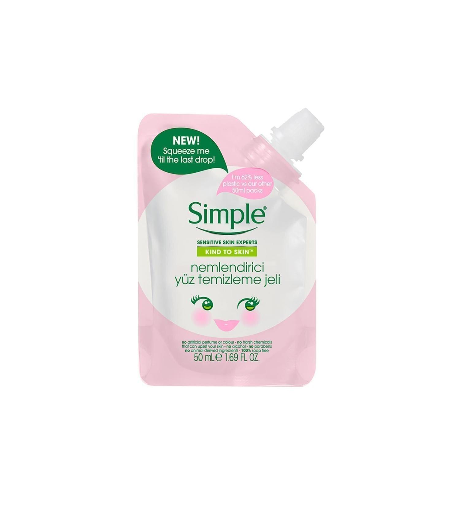 Simple Kind To Skin Mini Moisturizing Facial Cleansing Gel 50 Ml - Buy Online on GoSupps.com