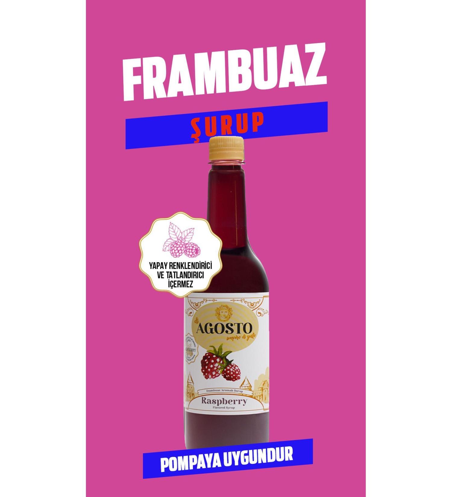 AGOSTO 6 X 750 ml Raspberry Flavored Syrup
