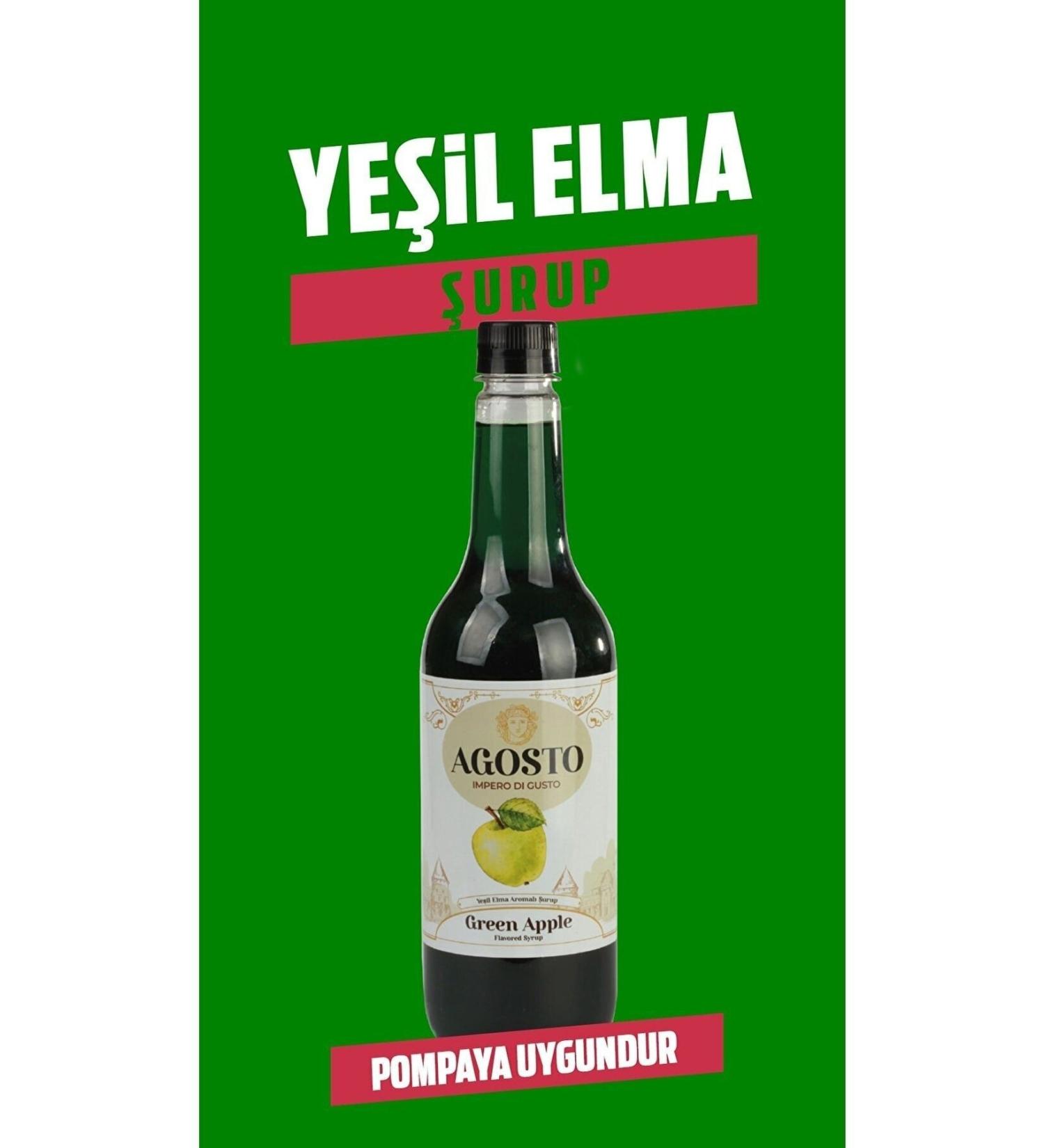 AGOSTO 750 ml Green Apple Flavored Syrup