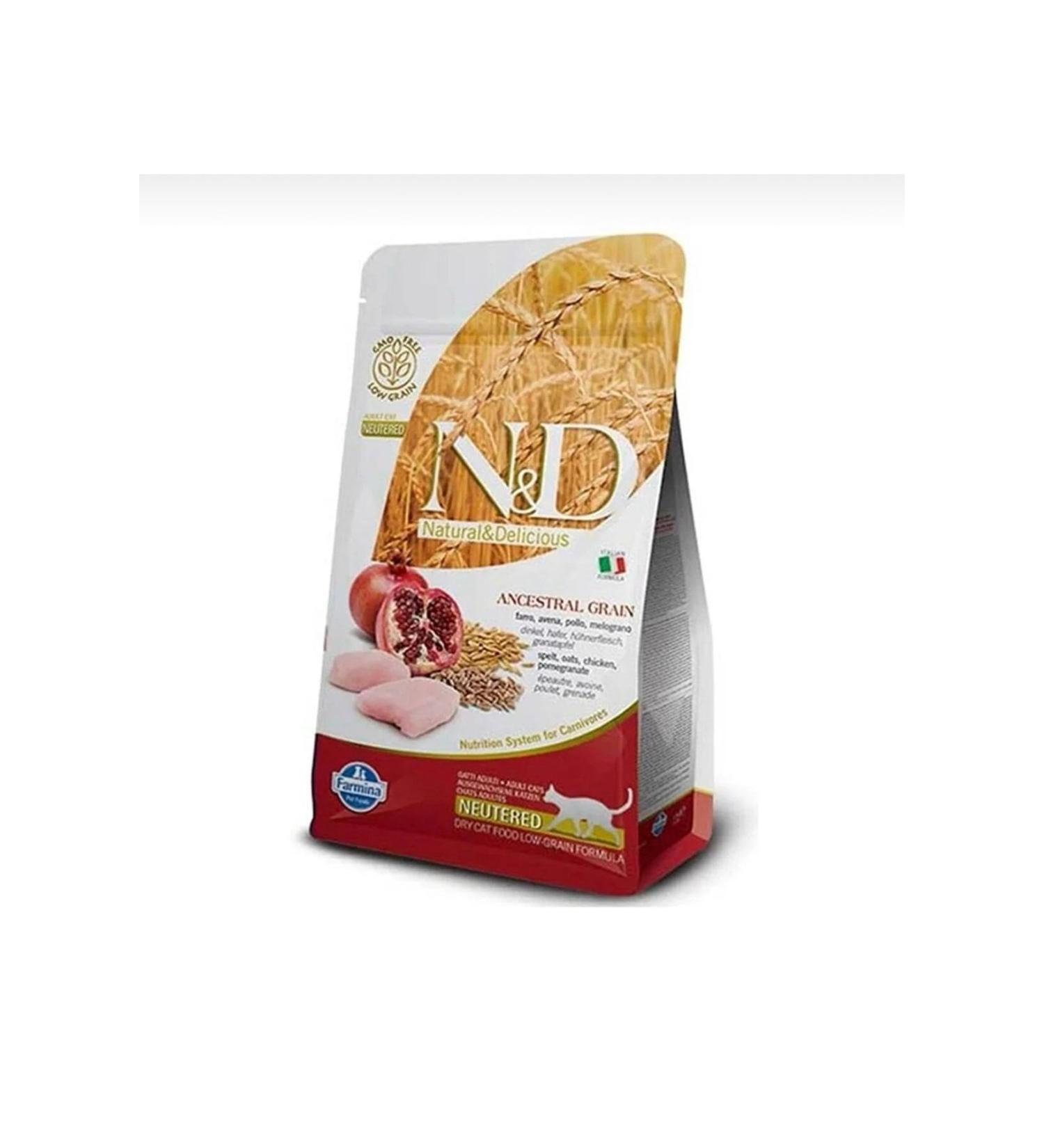 N & D H2o Ancestral Grain Sterilized Adult Cat Food - Chicken & Pomegranate 5kg