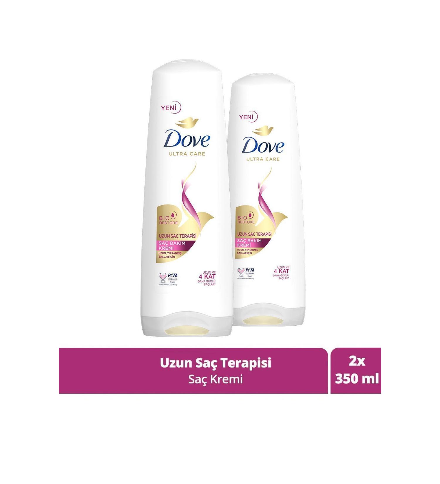 Dove Ultra Care Hair Care Conditioner Long Hair Therapy For Long Damaged Hair 350 ml X 2 Pieces - Buy Online on GoSupps.com