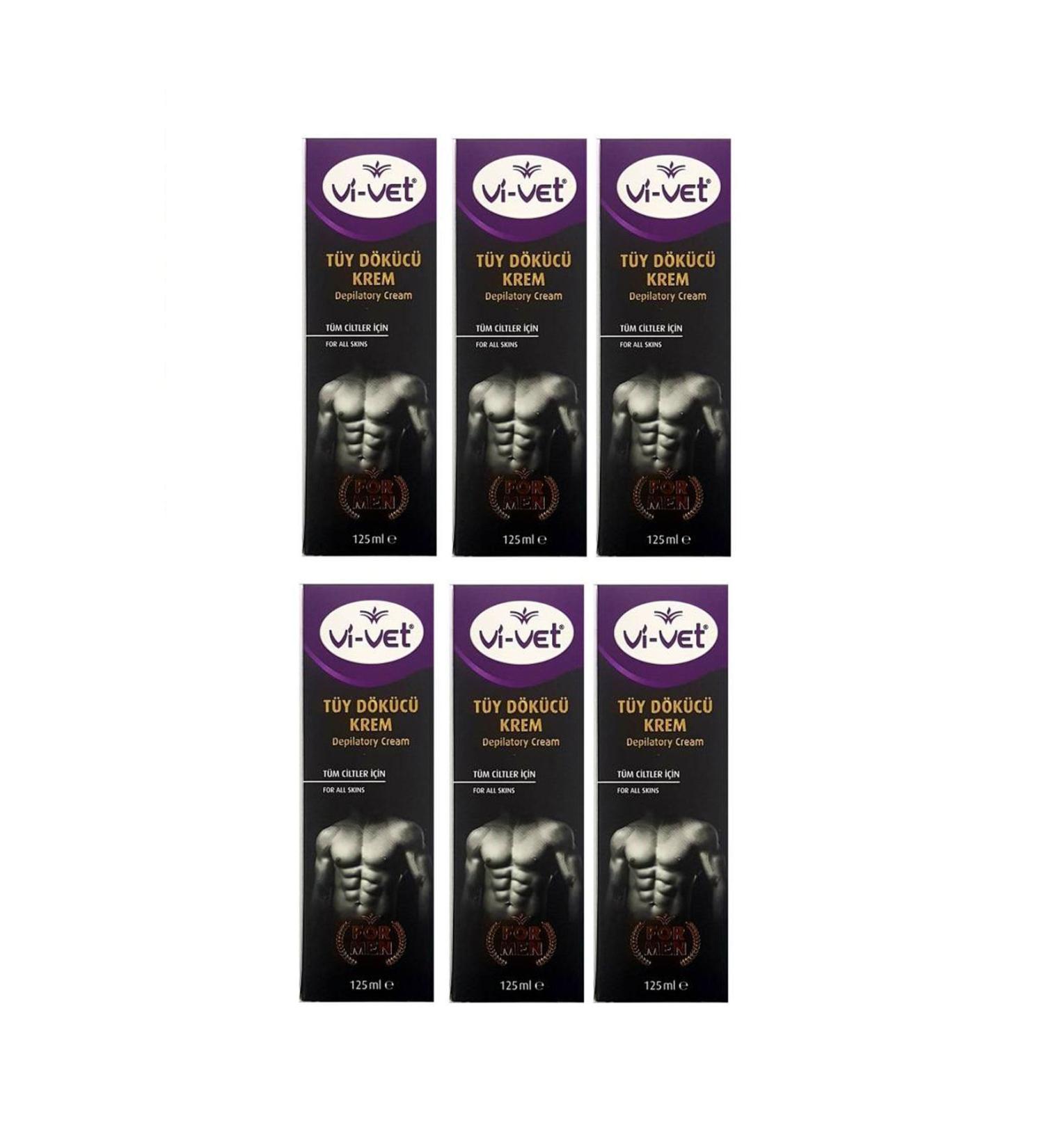 Vivet Vivet For Men Hair Removal Cream 125 ml X 6 Pieces