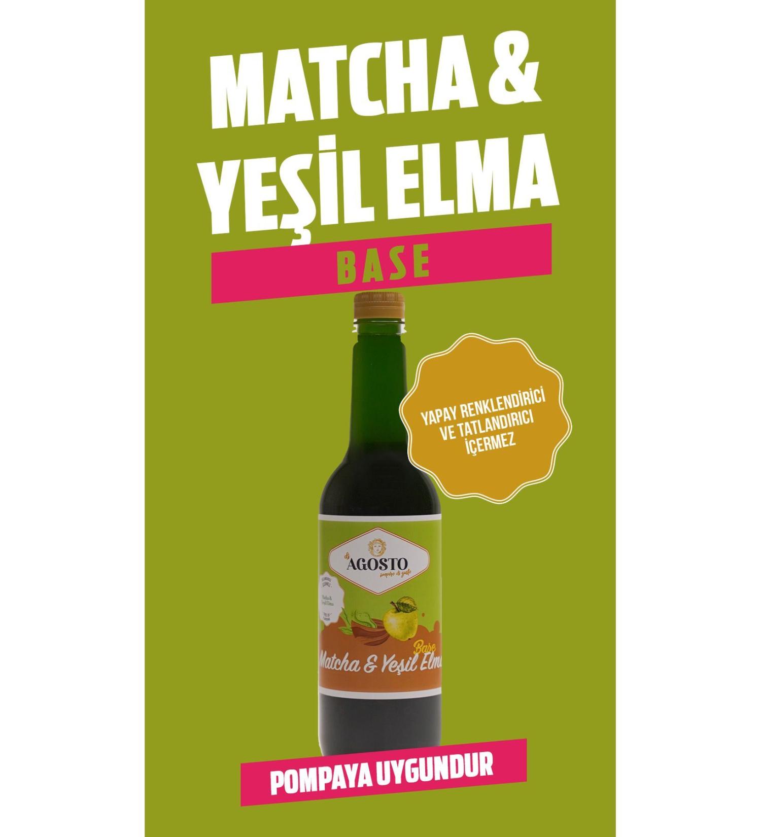 AGOSTO 6 X 750 ml Matcha & Green Apple Base Syrup