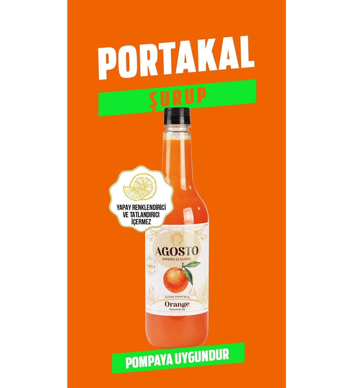 AGOSTO 6 X 750 ml Orange Flavored Syrup