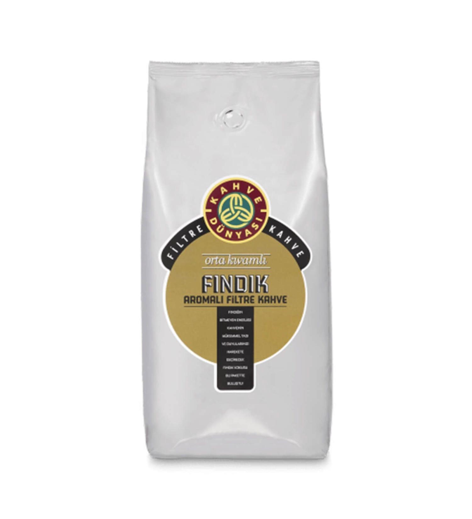 Coffee World Hazelnut Flavored Filter Coffee Beans 1 kg