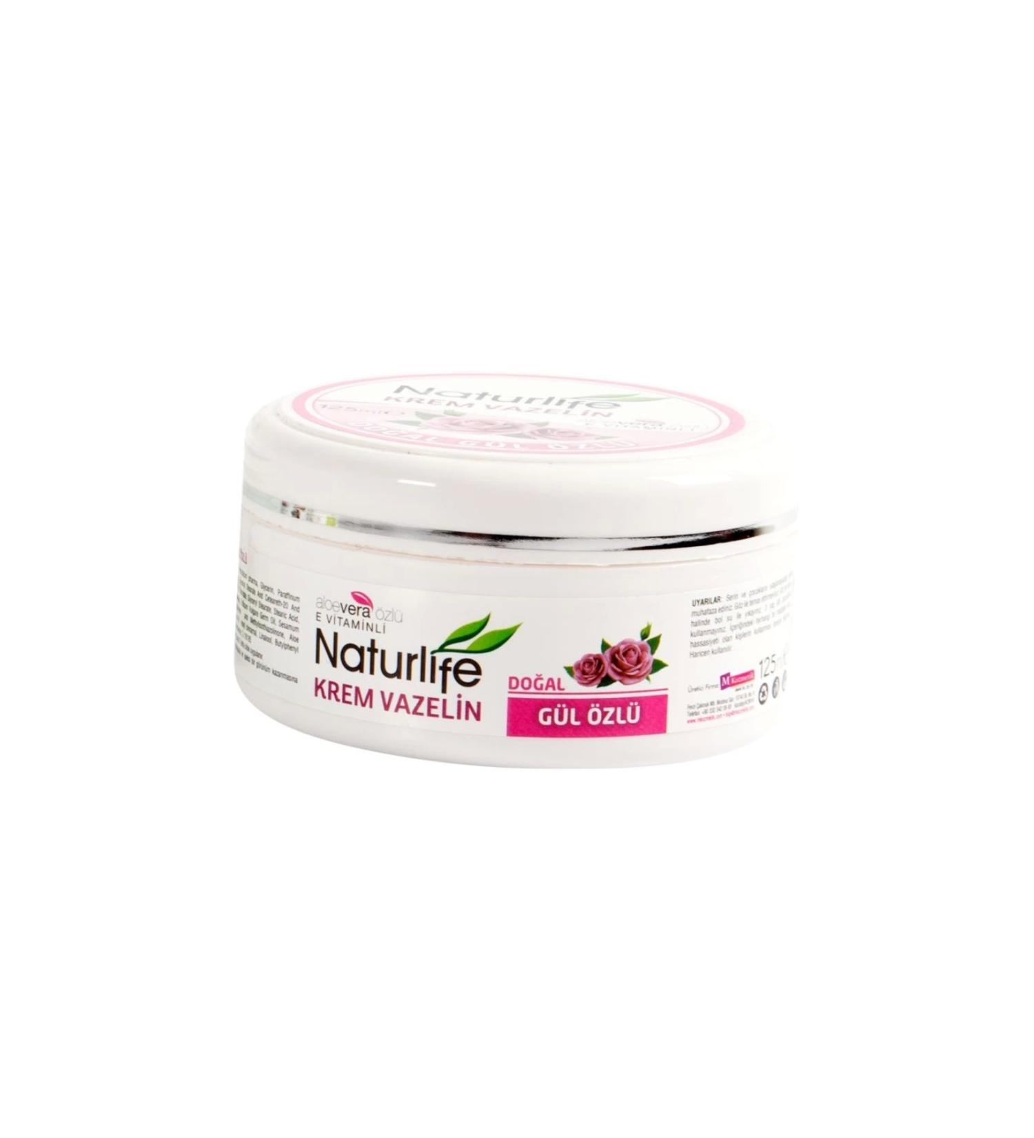 nefertiya Naturlife Rose Essence Vaseline Cream 125 ML x 3 Pcs