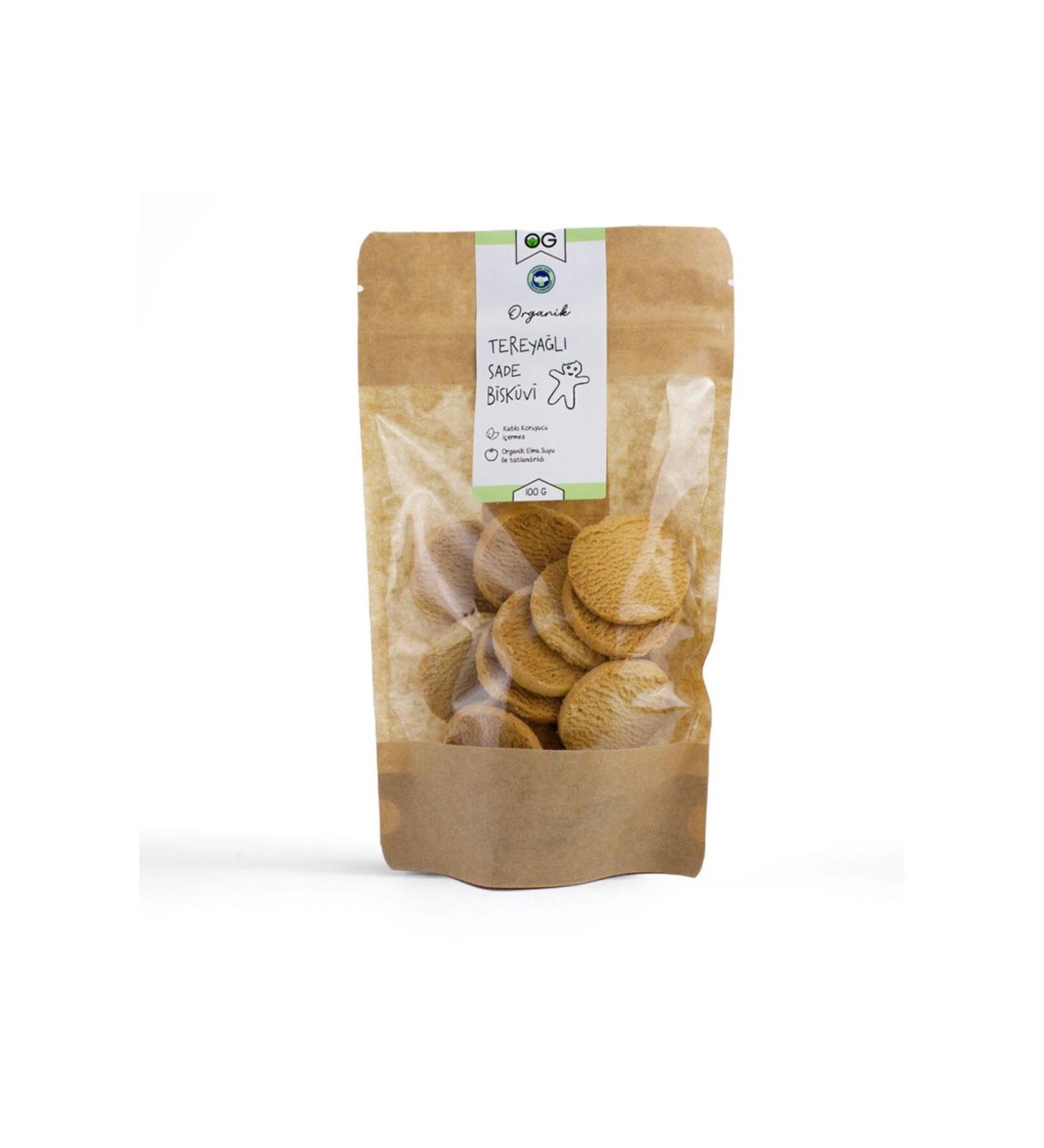 OG natural Organic Buttered Plain Biscuits 100 Gr