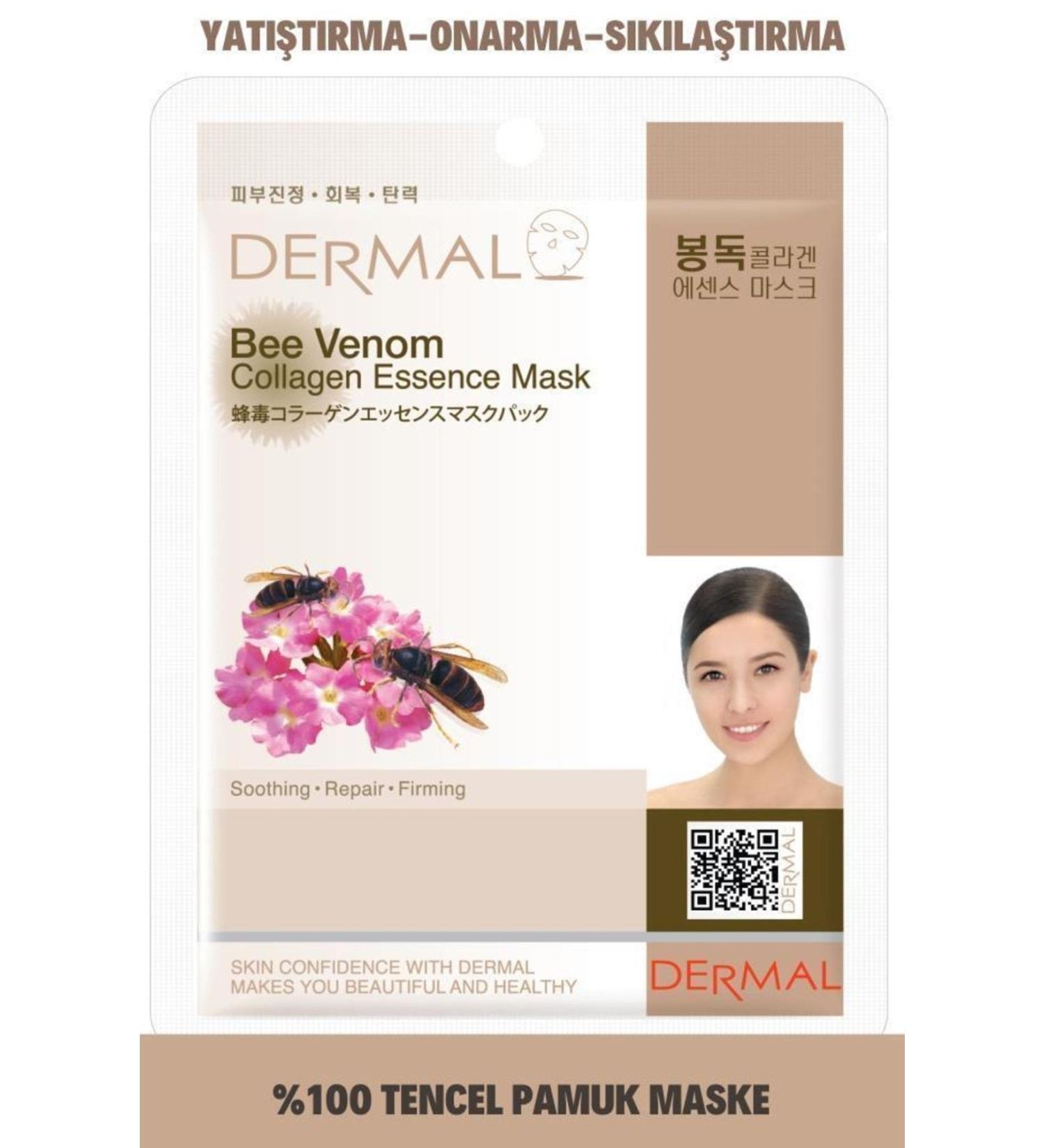 Dermal Smoothing Repairing Firming Bee Venom Extract Collagen Mask 23 Gr