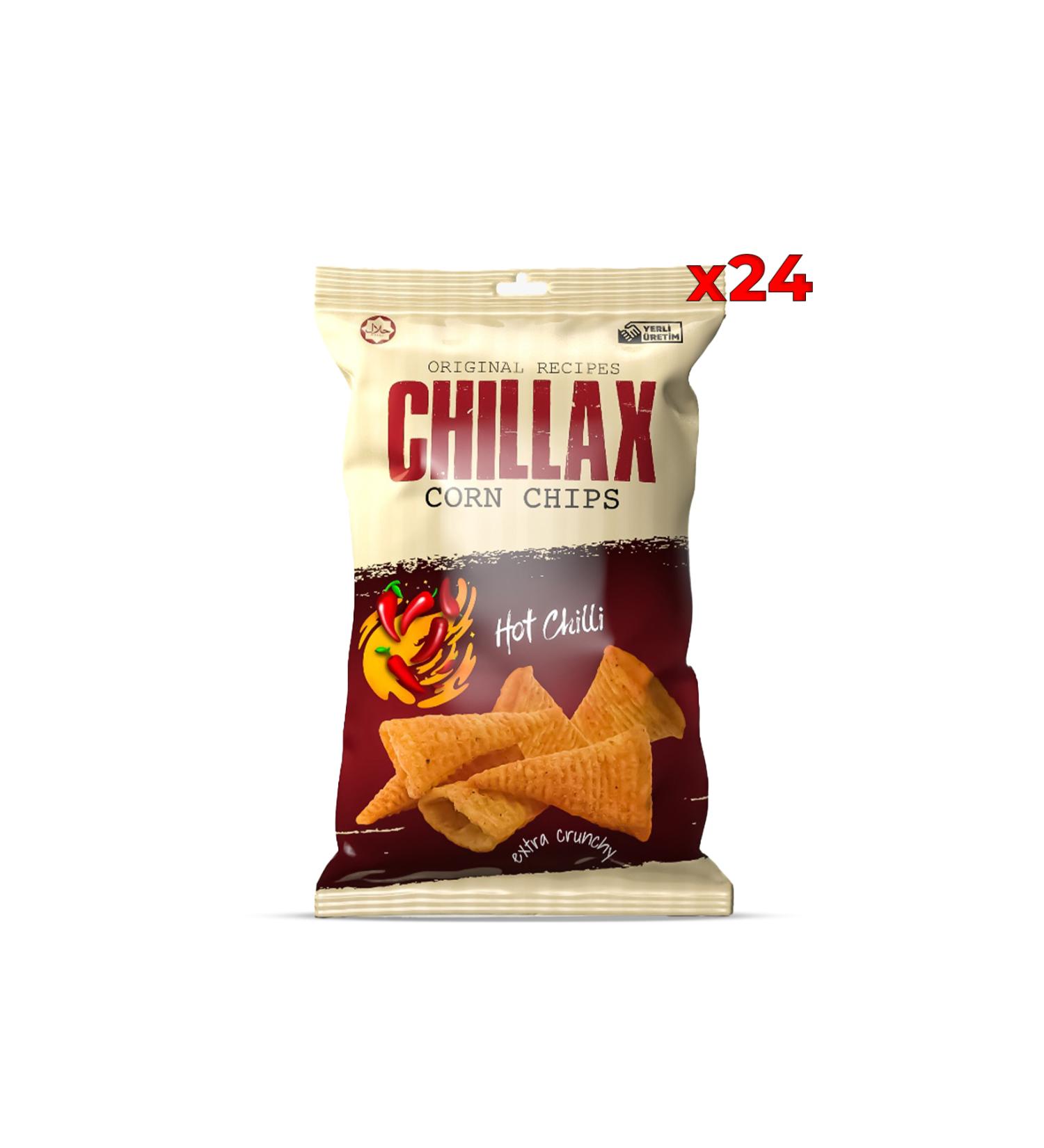 Chillax Hot Pepper Cone Chips 60 g x 24 Pieces