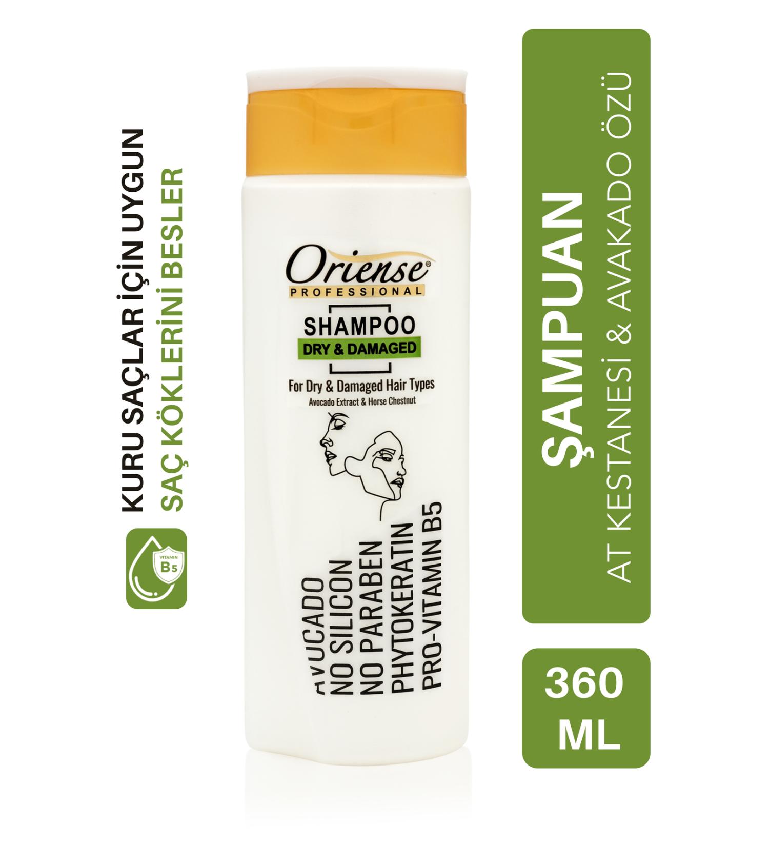 ORIENSE 360ml Shampoo - Ultimate Care for Dry and Damaged Hair with Pro-vitamin B5 and Phytokeratine - Buy Online on GoSupps.com