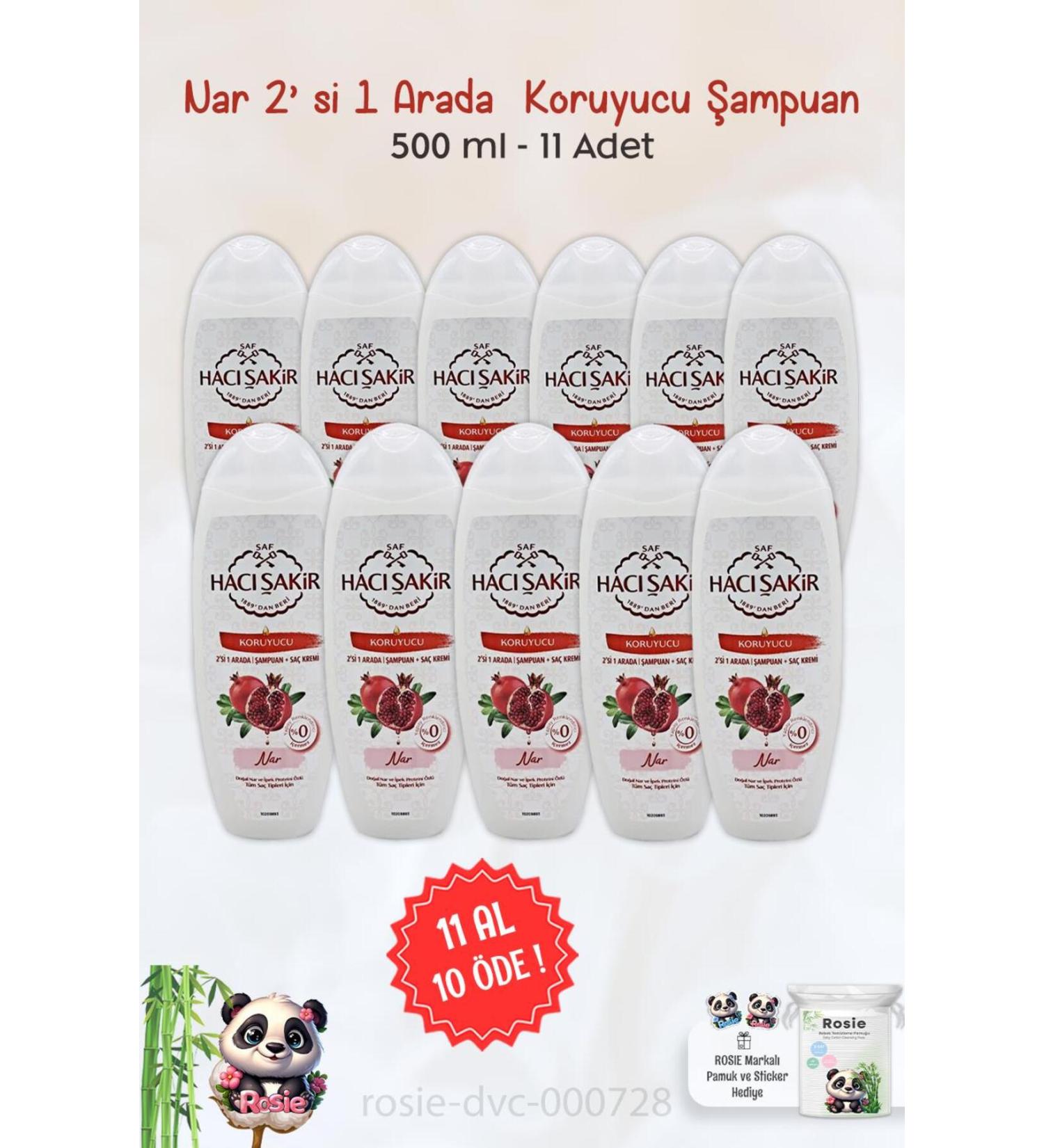 Hac akir BUY 11 PAY 10 Hac akir Pomegranate 2 in 1 Shampoo Protective 500 ml and ROSIE - Buy Online on GoSupps.com