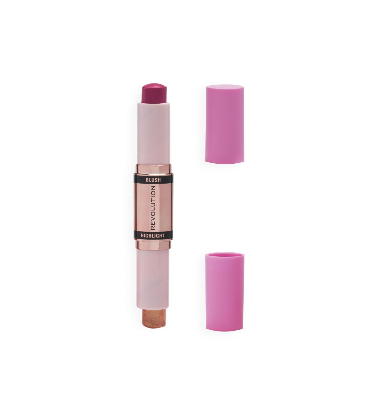 Revolution Blush & Highlight Stick Blush & Highlight Champagne Shine - Buy Online on GoSupps.com