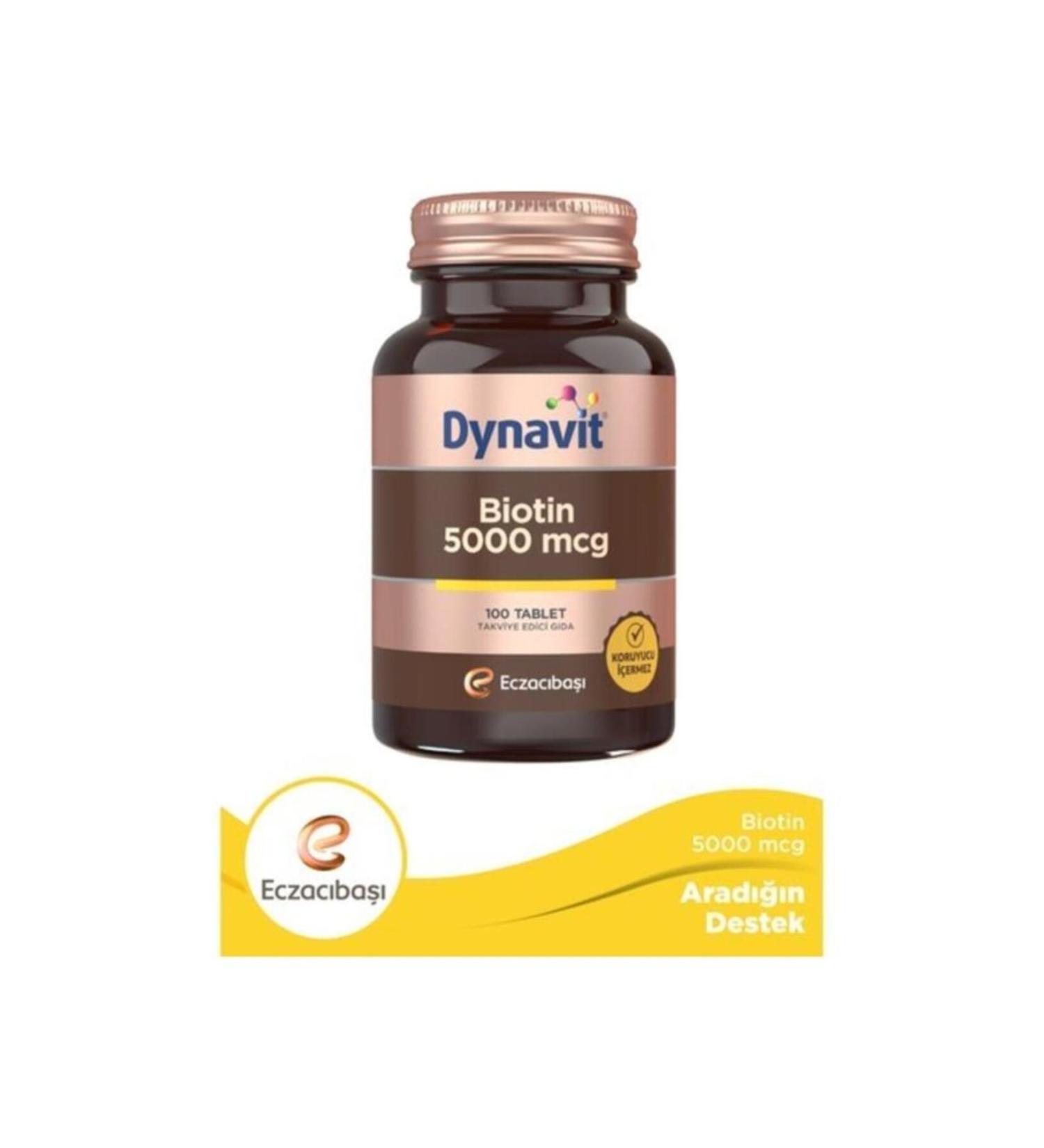 Dynavit Biotin 5000mcg 100 Capsules - Buy Online on GoSupps.com