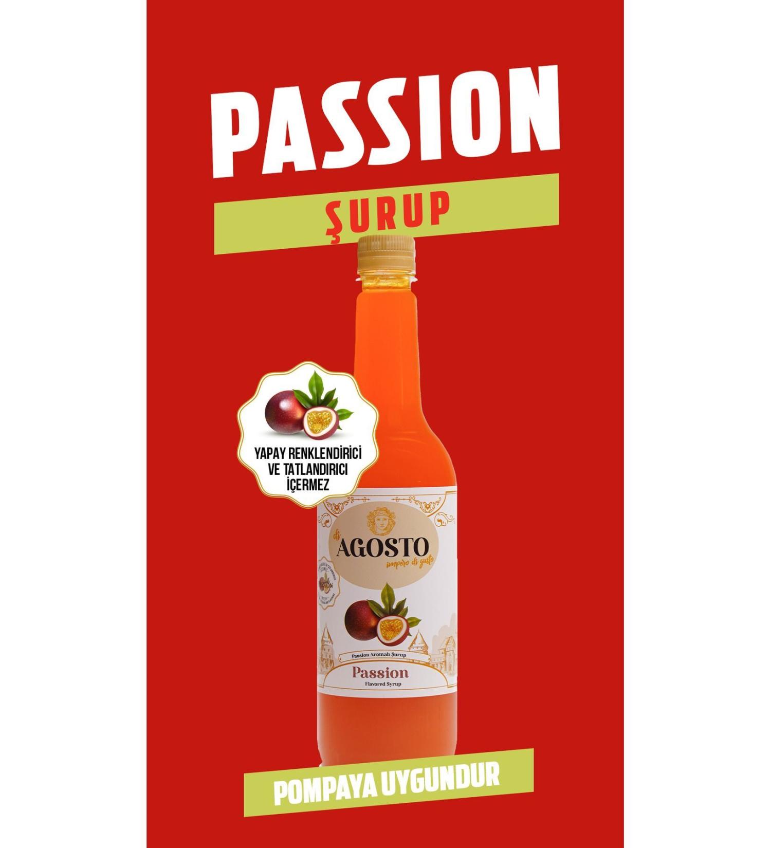 AGOSTO 6 X 750 ml Passion Flavored Syrup