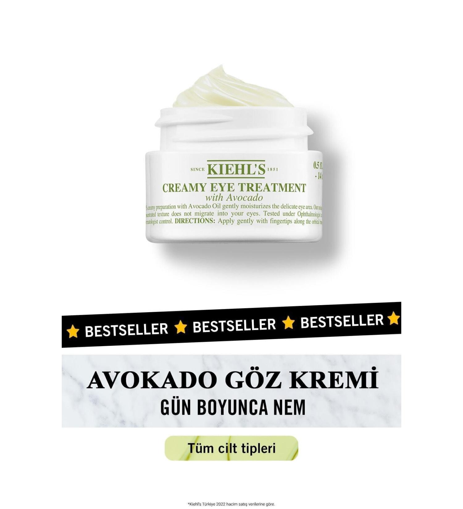 Kiehl's Intensely Moisturizing Eye Cream with Avocado Rich in Vitamins and Minerals 14ml DEMBA5039 - Buy Online on GoSupps.com