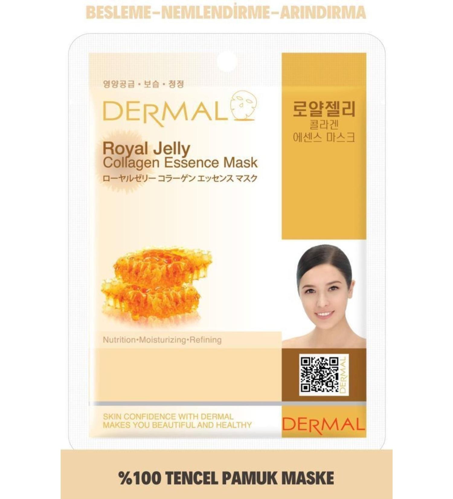 Dermal Nourishing Moisturizing Purifying Royal Jelly Extract Collagen Mask 23gr