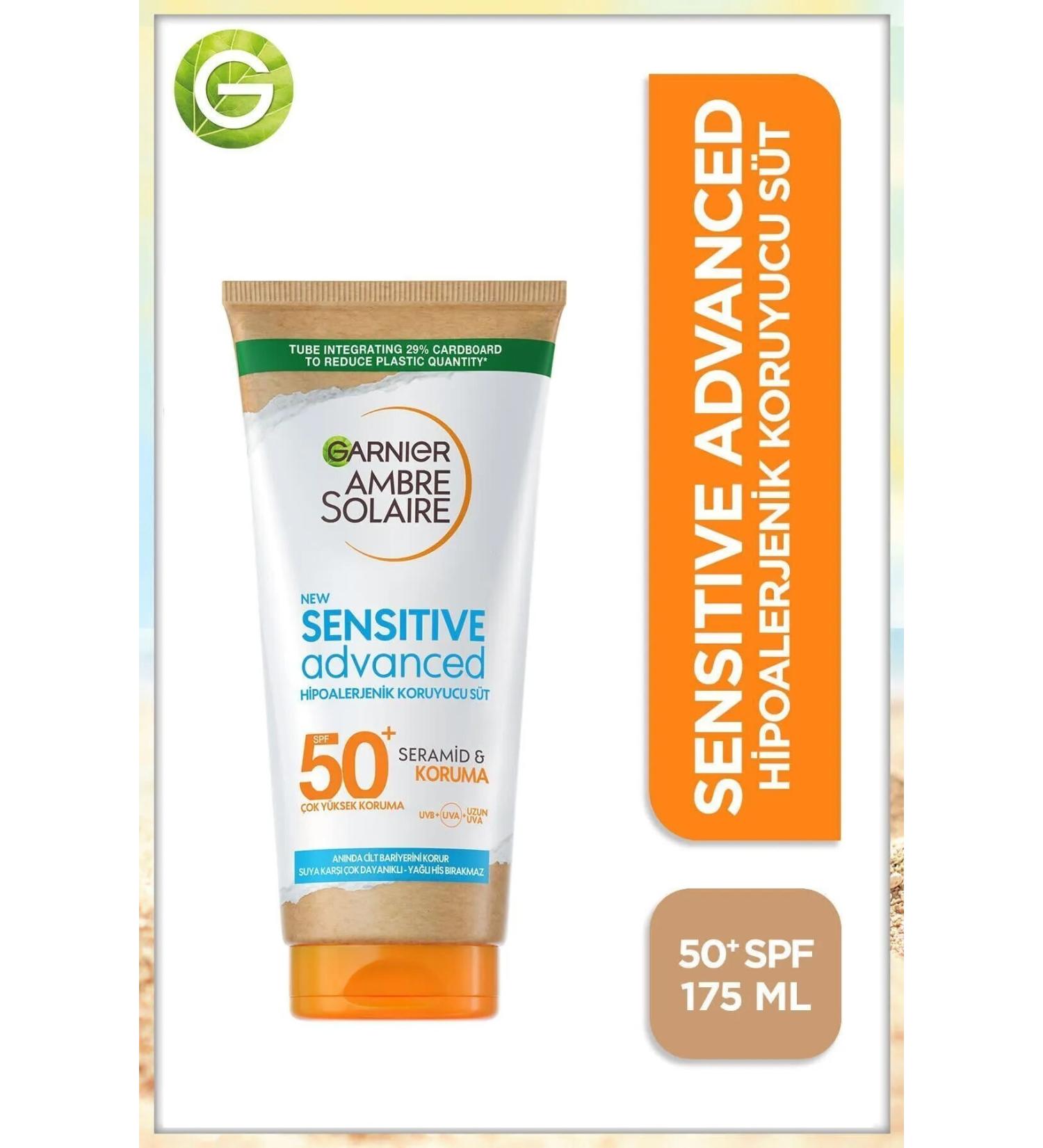 Buy Garnier Ambre Solaire Sunscreen Milk Spf50 175ml + VELVQ Cloth Bag GIFT - Buy Online on GoSupps.com