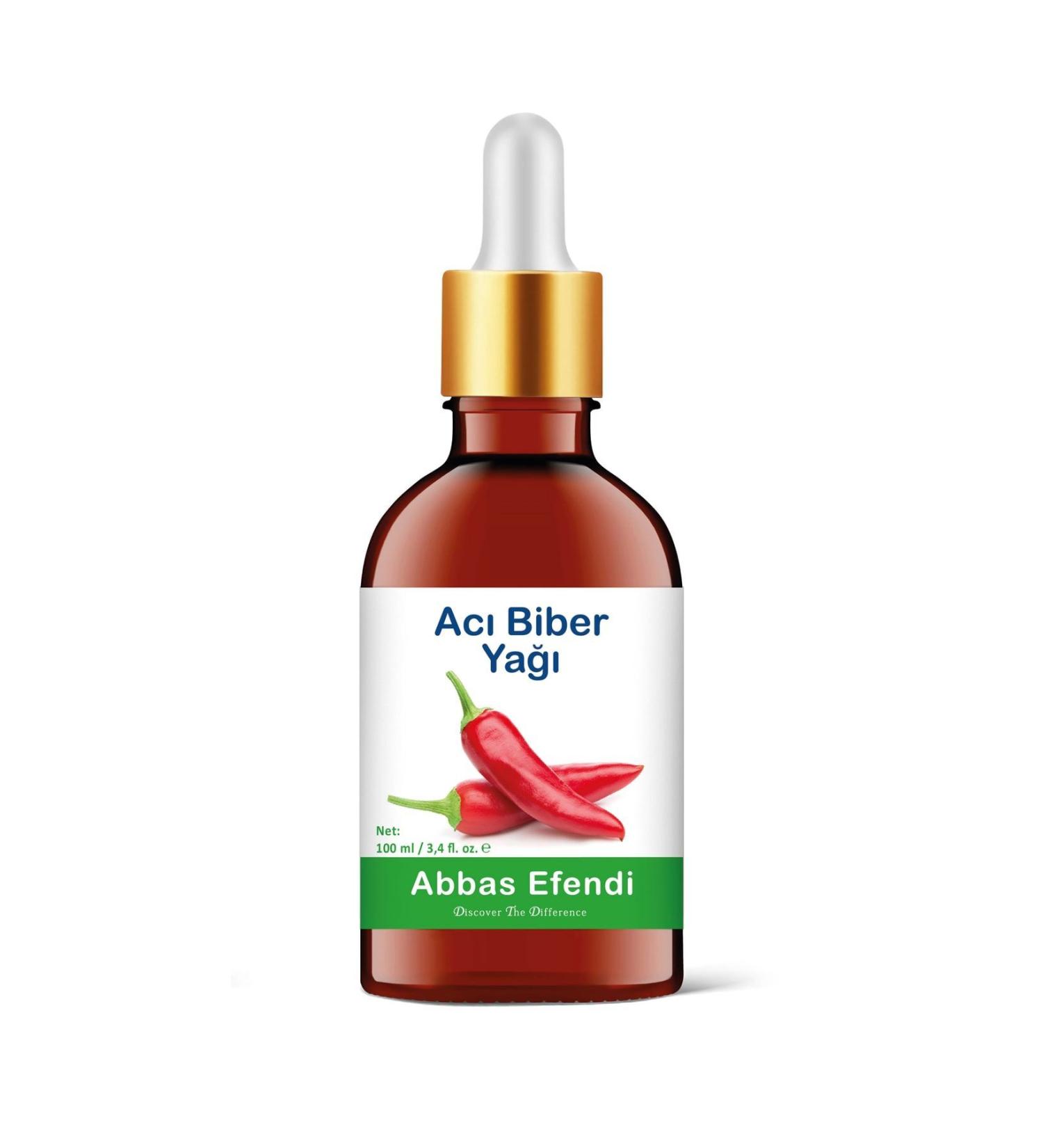 Abbas Efendi Hot Pepper Oil 100 ml (GLASS BOTTLE AND MEASURED GLASS ROD)