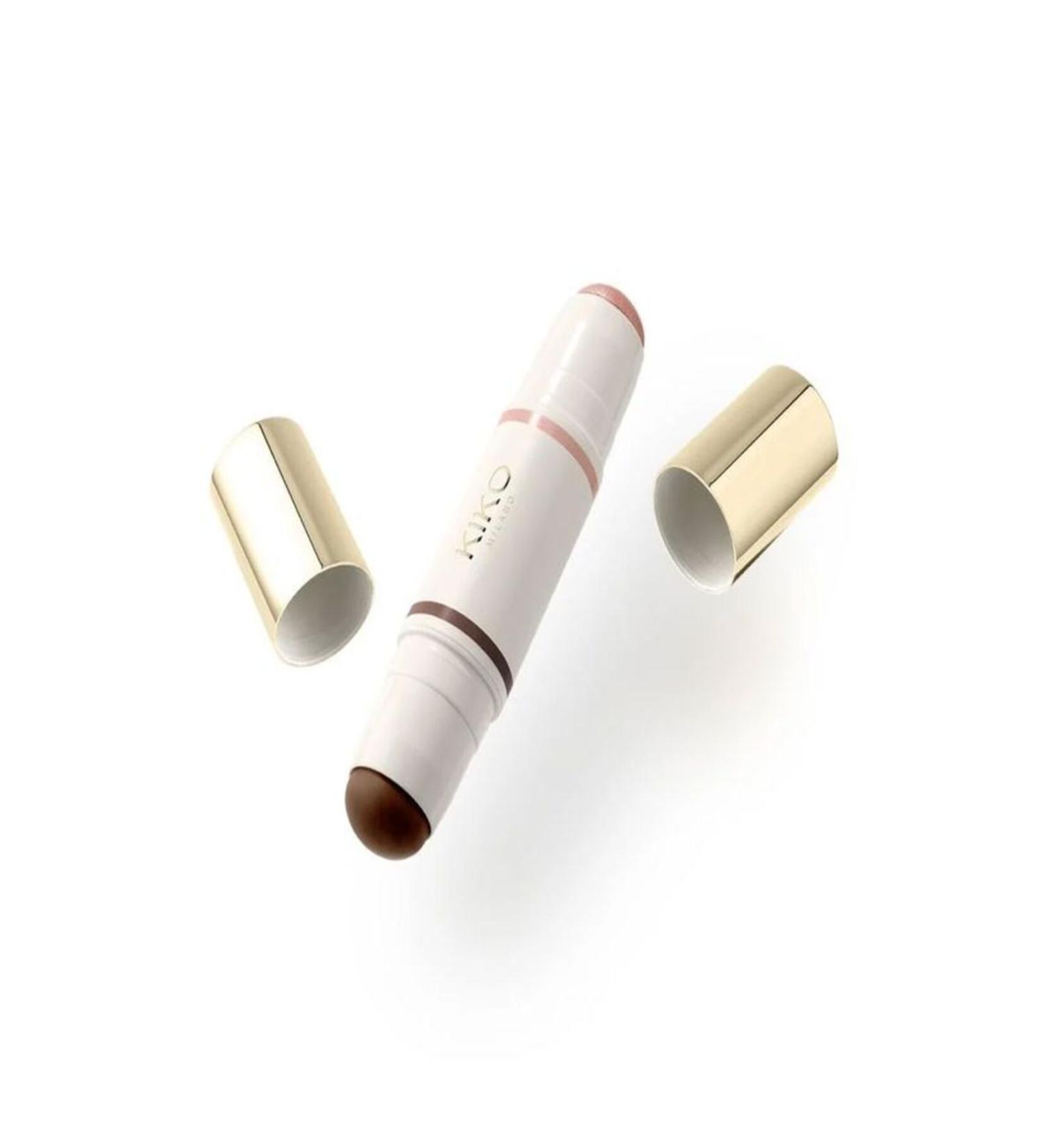 kiko milano GOLD REFLECTIONS SCULPT & HIGHLIGHT FACE STICK 03 Dark & Coral - Buy Online on GoSupps.com