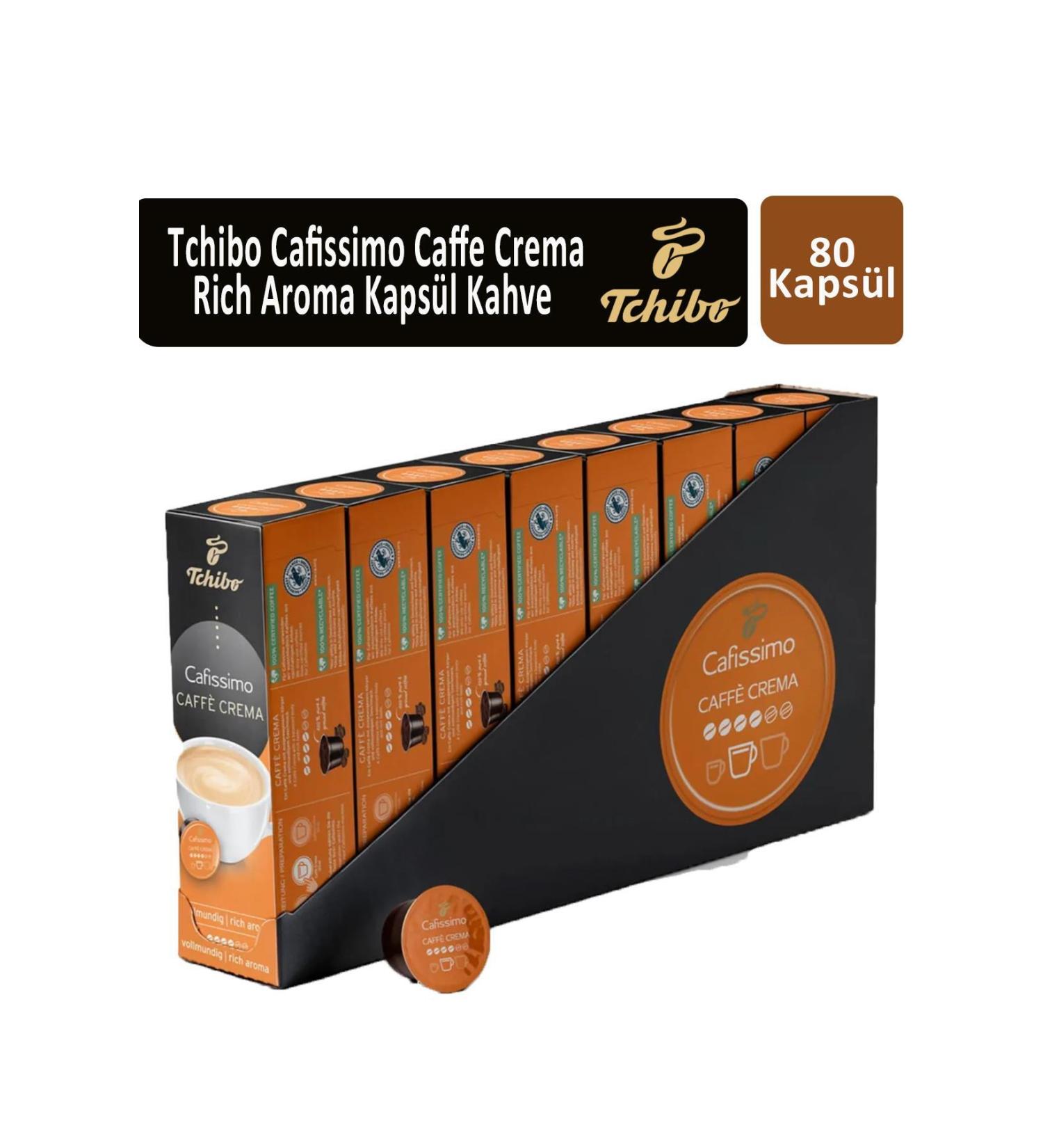 Tchibo Cafissimo Caffe Crema Rich Aroma Capsule Coffee x 8 Pcs - Buy Online on GoSupps.com