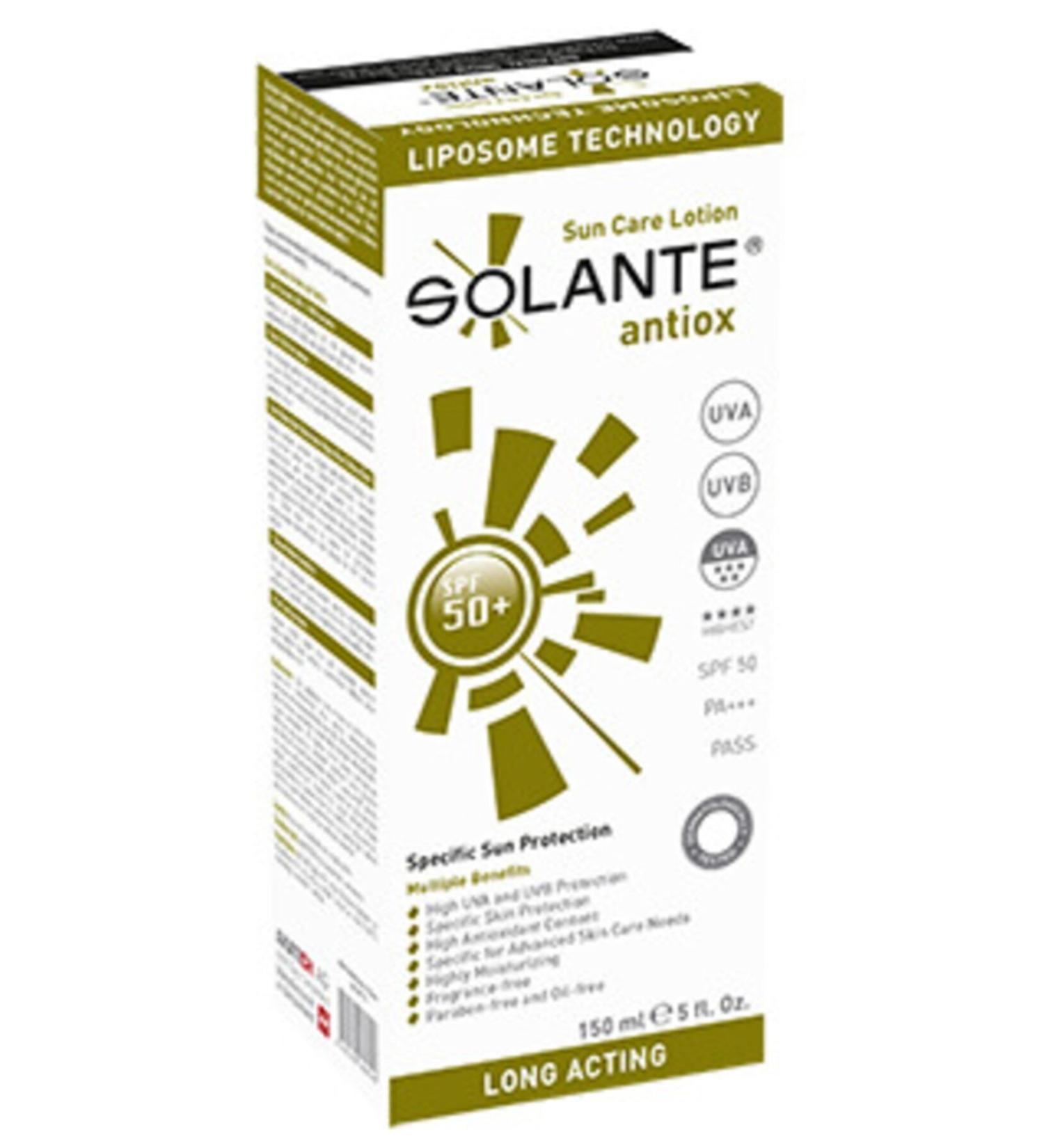 Solante Antiox Spf 50 Lotion 150ml for Skin Needing Advanced Skin Care