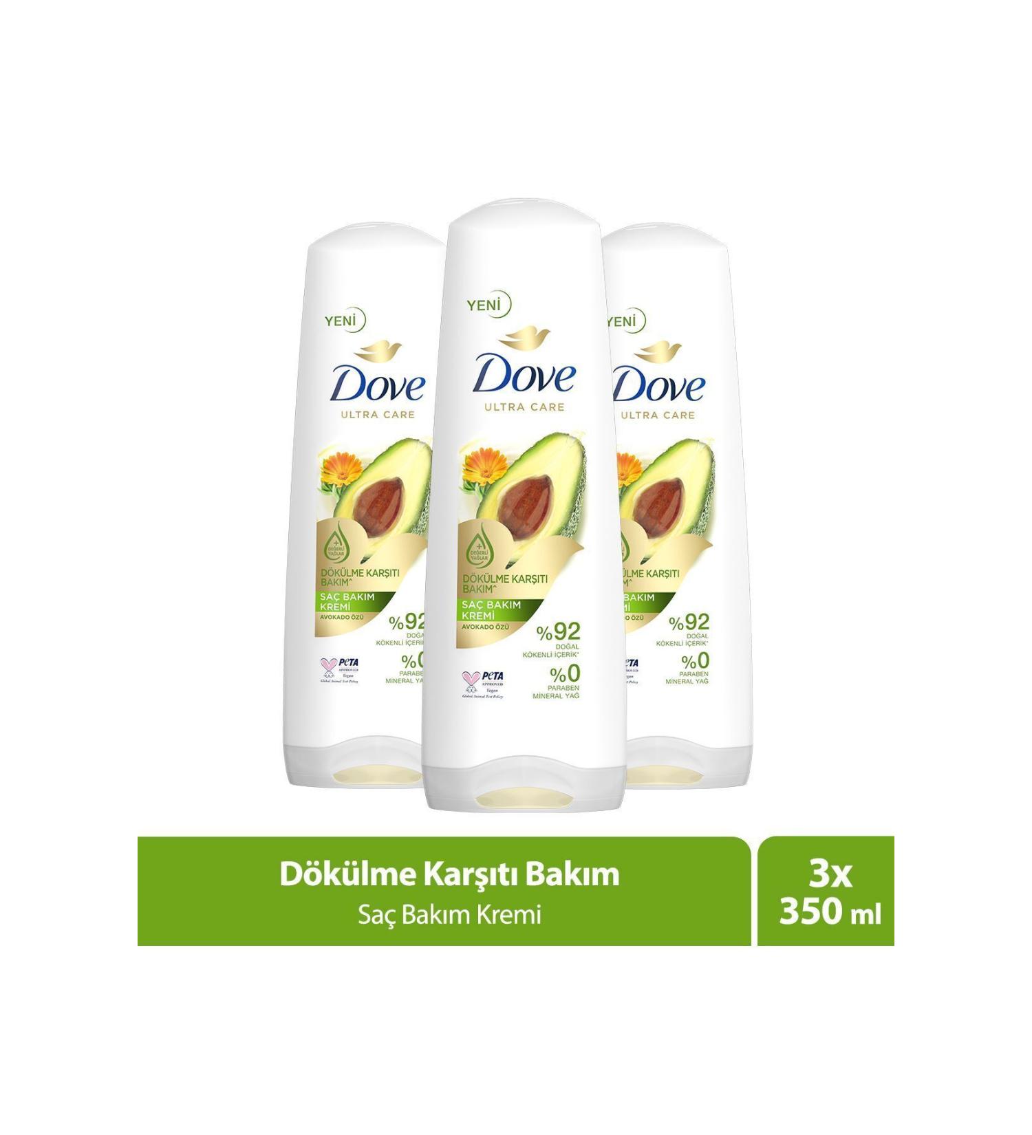 Dove Ultra Care Hair Care Cream Anti-Loss Care Avocado Extract 350 ml X3 - Buy Online on GoSupps.com