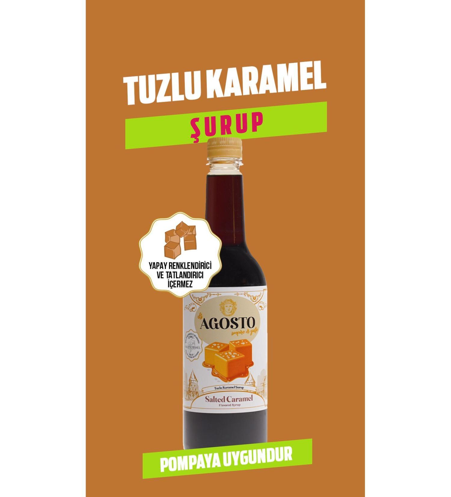 AGOSTO 750 ml Salted Caramel Flavored Syrup