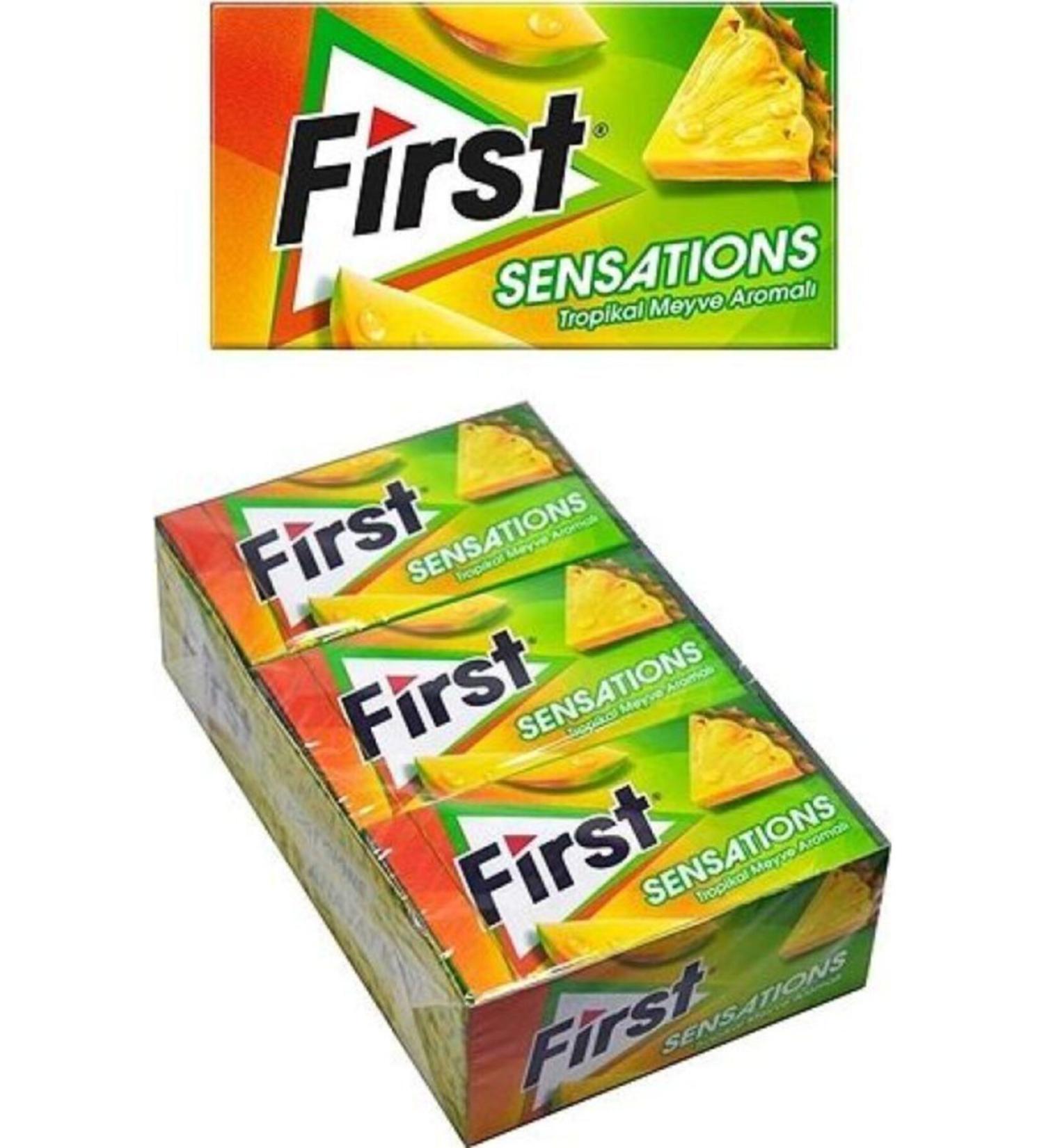 FirstD First Sensation Tropical Fruit Flavored Gum 12 Pieces