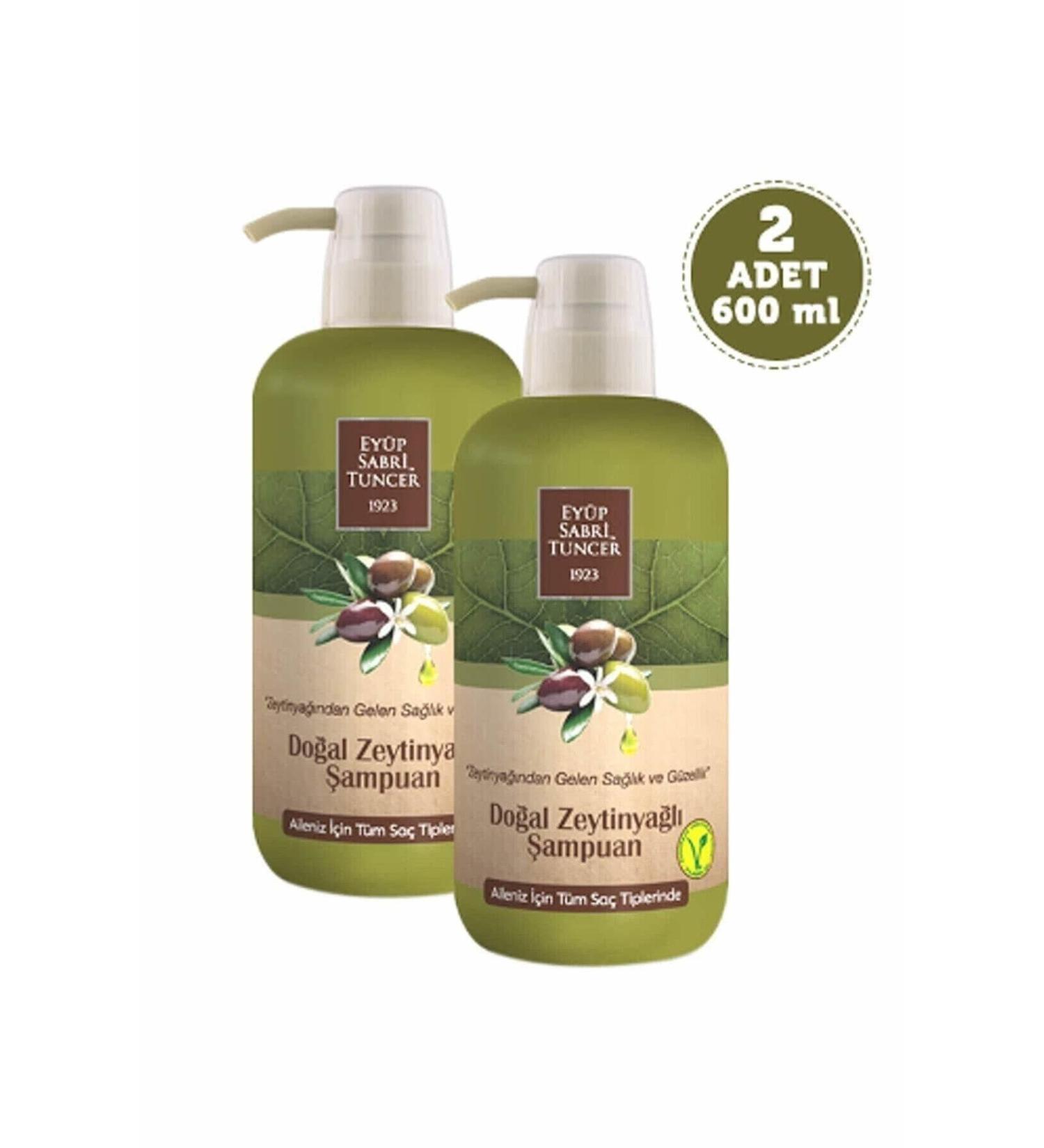 NYC 2 Pieces Ey p Sabri Tuncer Natural Olive Oil Shampoo 600 ml