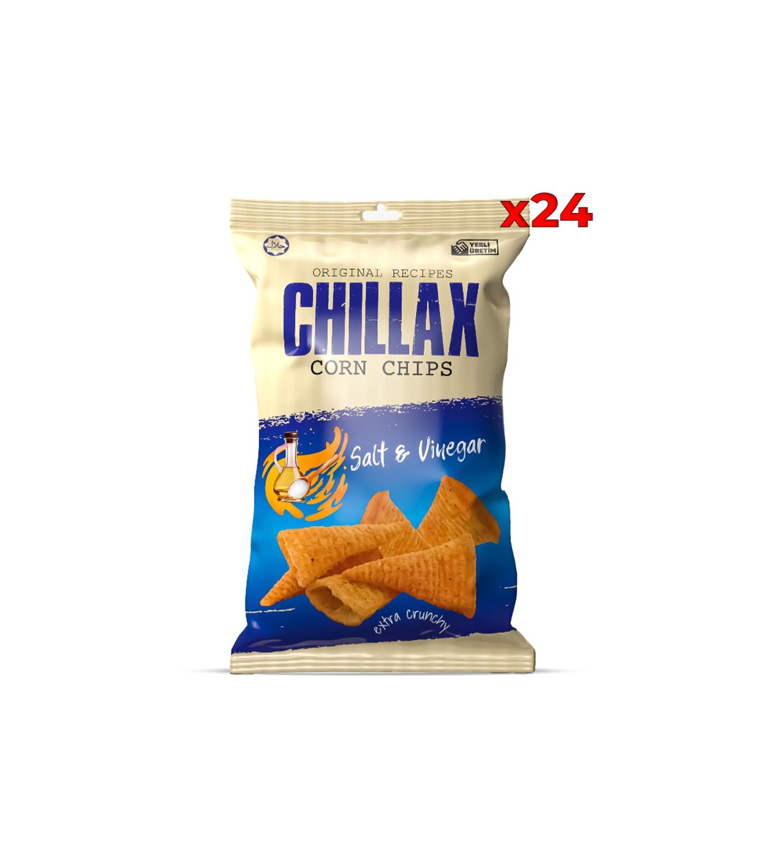 Chillax Salt and Vinegar Cone Chips 60 g x 24 Pieces