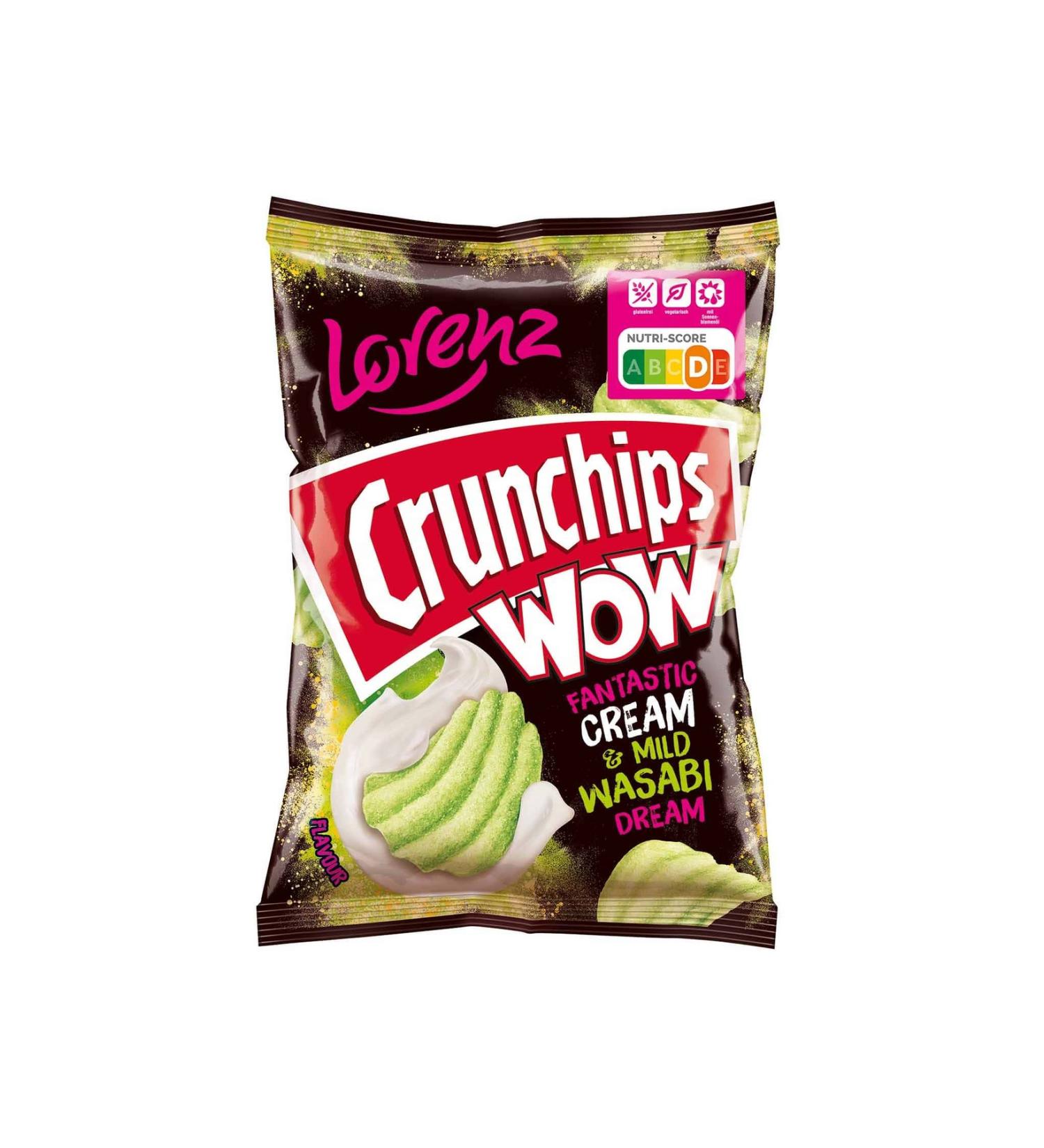 LORENZ Crunchips Wow Cream & Mild Wasabi 110g