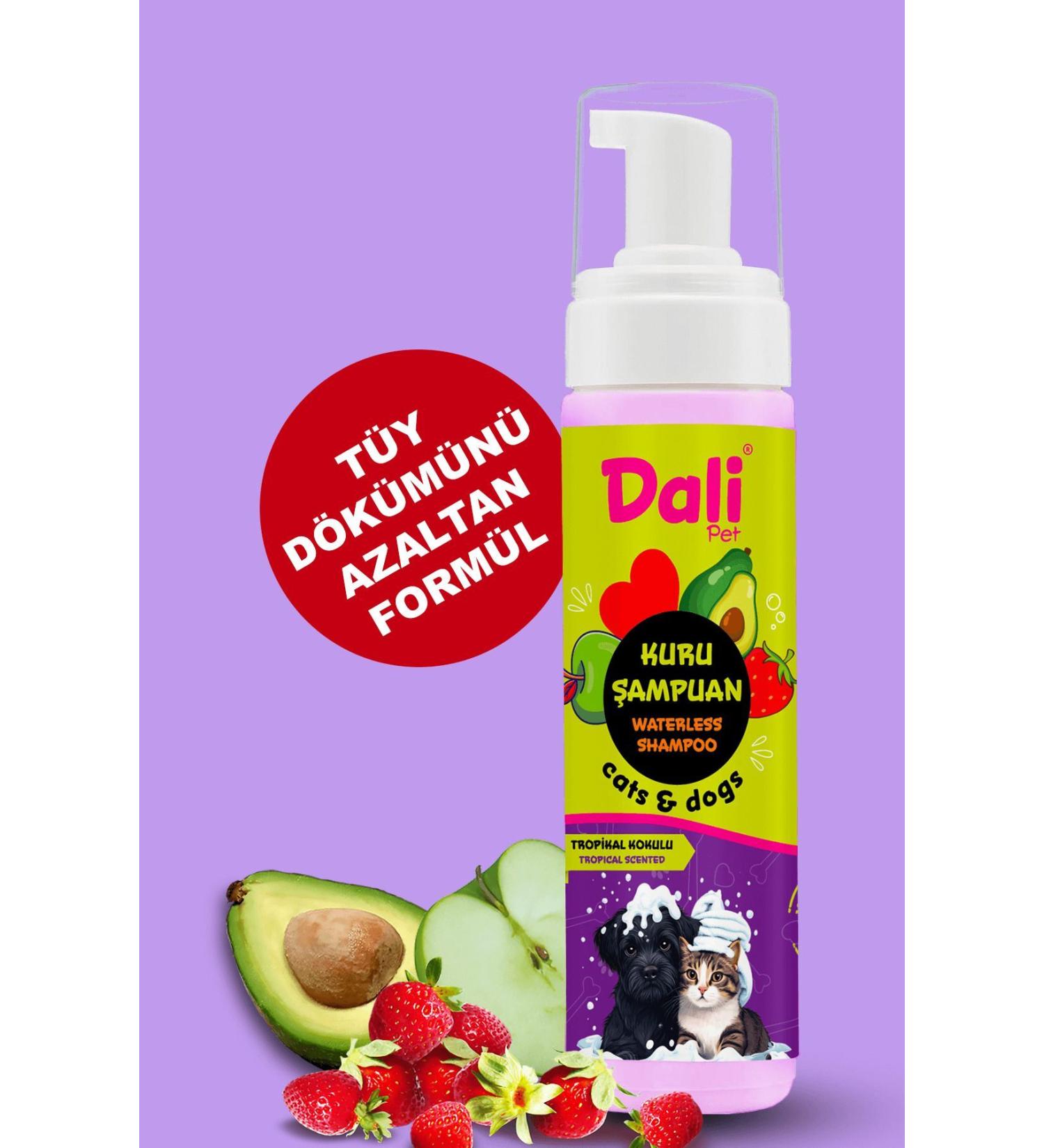 Dalipet Dry Care Shampoo for Shedding Cats Natural Oils and Vitamins Tropical Fragrances - Buy Online on GoSupps.com