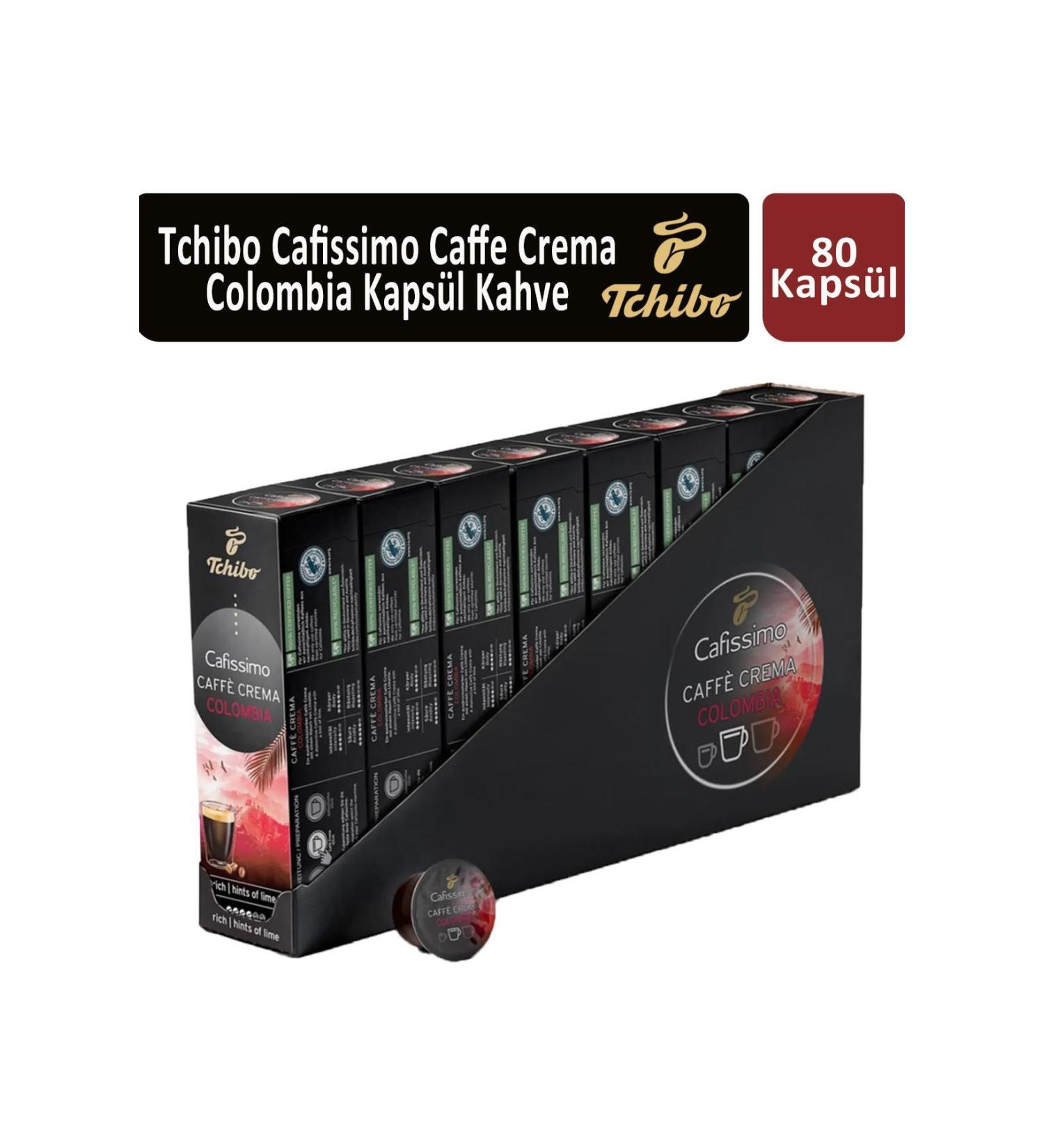 Tchibo Cafissimo Caffe Crema Colombia Capsule Coffee x 8 Pieces - Buy Online on GoSupps.com