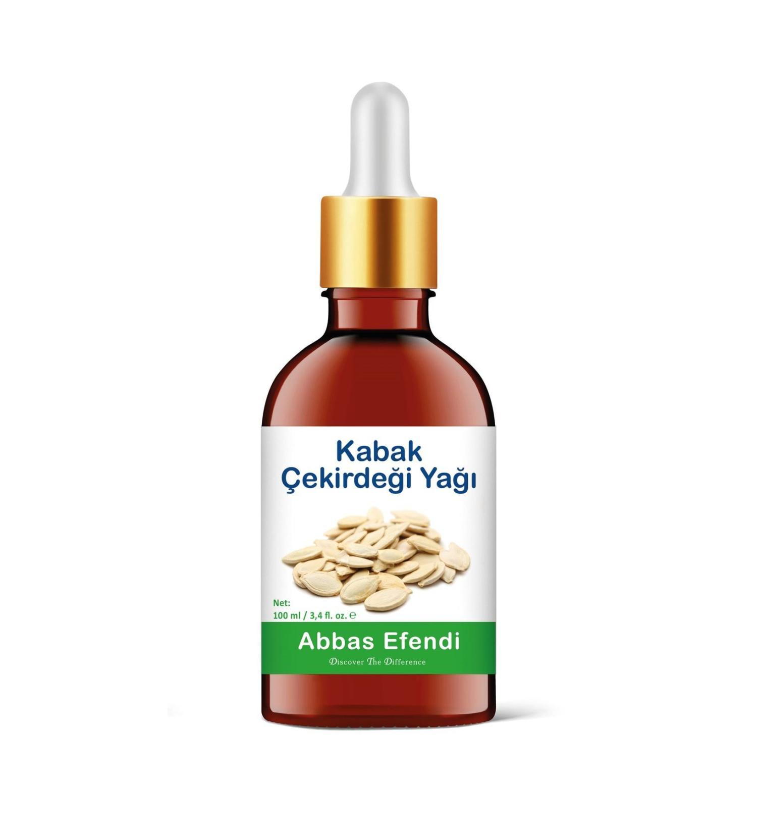 Abbas Efendi Pumpkin Seed Oil 100 ml (GLASS BOTTLE AND MEASURED GLASS ROD)