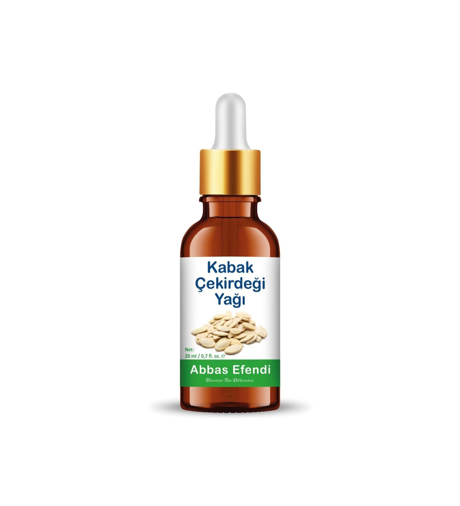 Abbas Efendi Pumpkin Seed Oil 20 ml (GLASS BOTTLE AND MEASURED GLASS ROD)