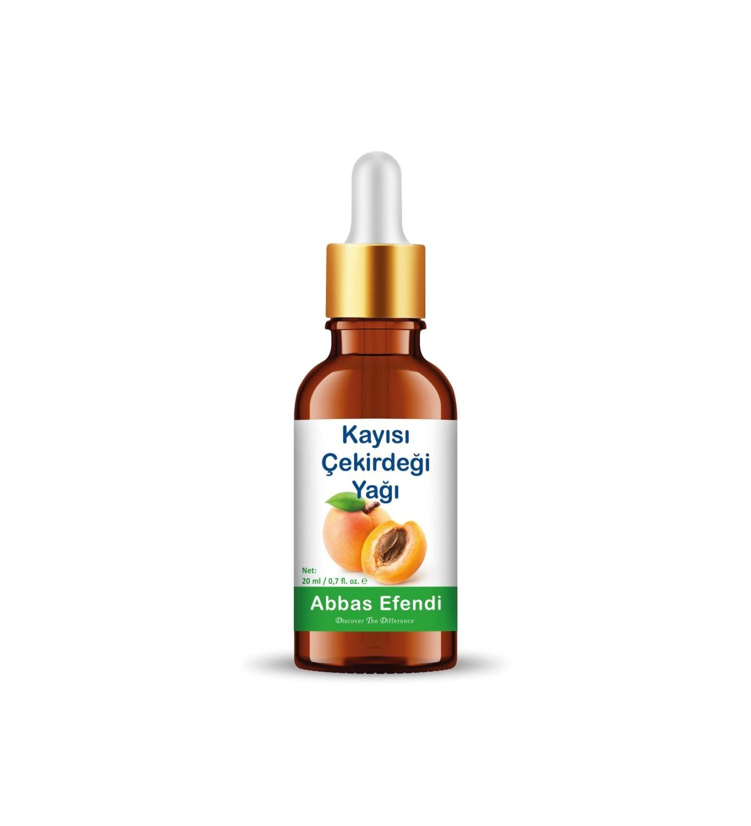 Abbas Efendi Apricot Kernel Oil 20 ml (GLASS BOTTLE AND MEASURED GLASS ROD)