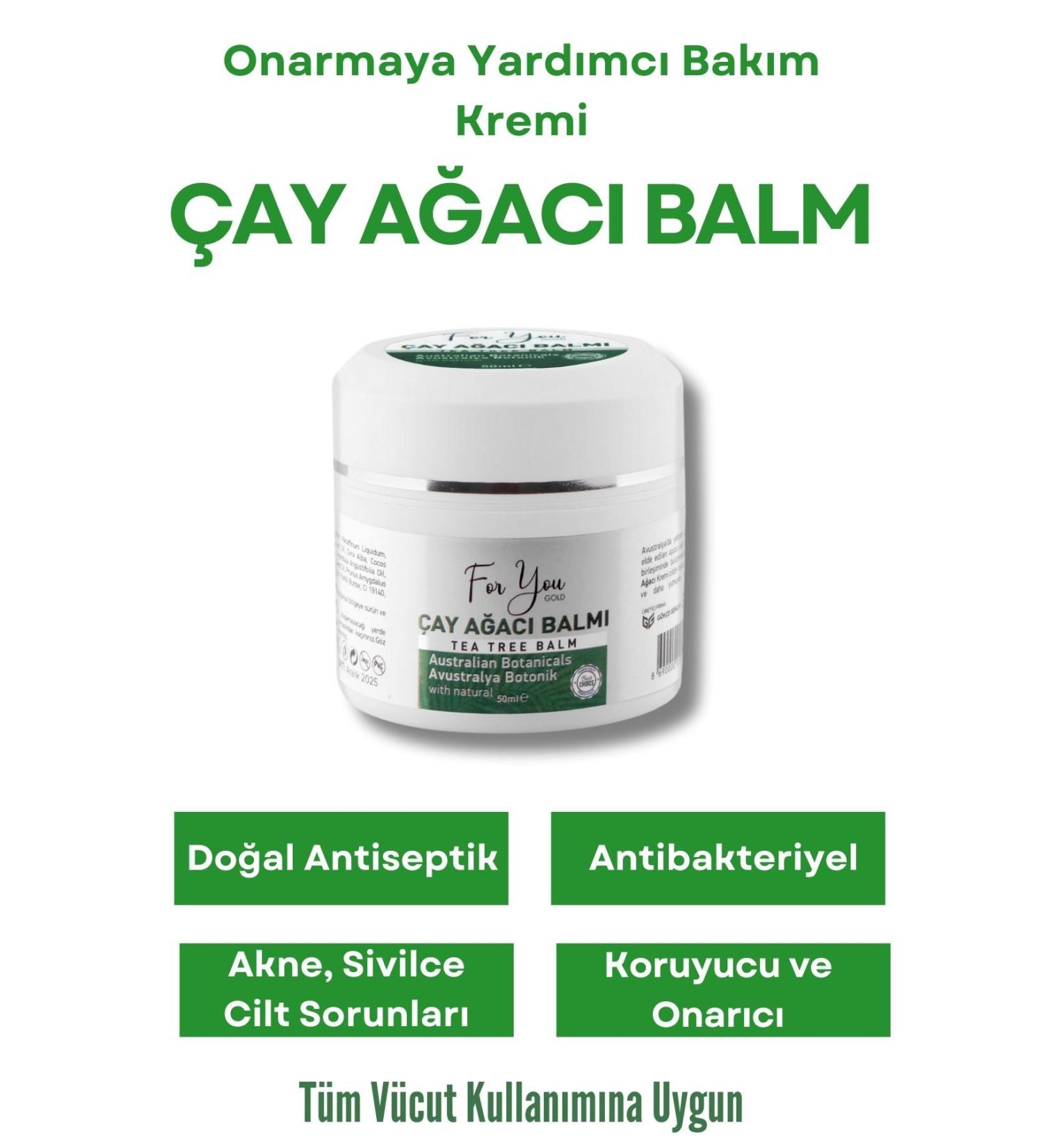 For You Gold Soothing and Repairing Tea Tree Balm Care Cream 50 ml (TEA TREE BALM) - Buy Online on GoSupps.com
