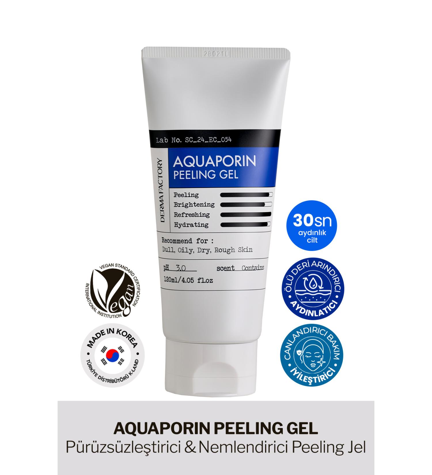 DERMA FACTORY Brightening and Smoothing Cellulose Peeling Gel Derma Factory Aquaporin Peeling Gel 120ml - Buy Online on GoSupps.com