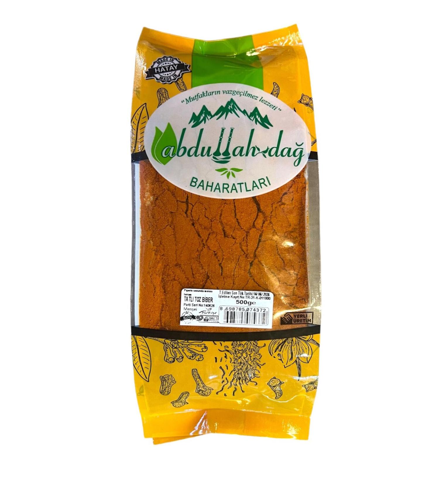 Hac o lu Spice Hatay Local Fine Powder Pepper Hot-Sweet 500 Gr - 1/2 Kg