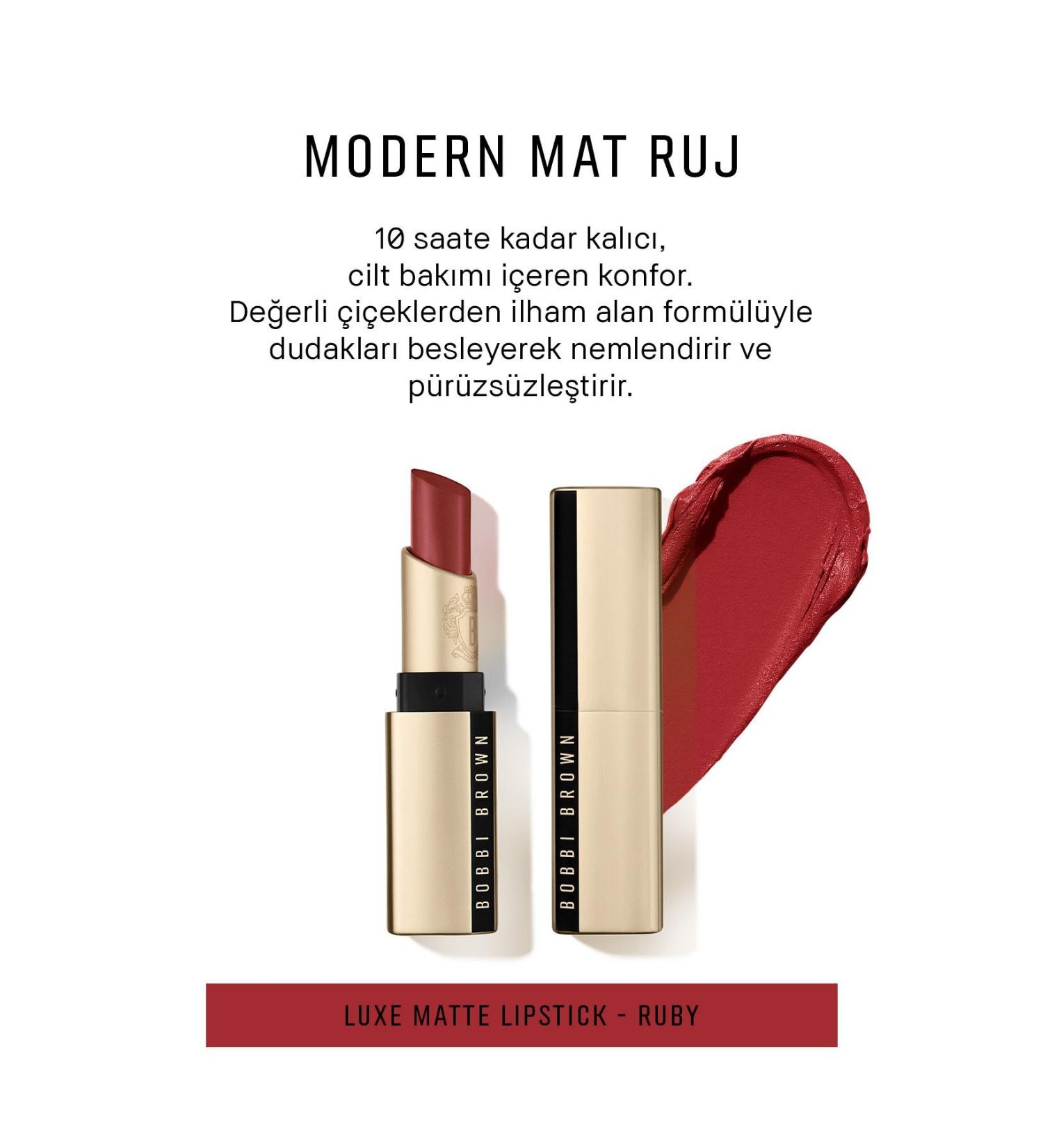 Bobbi Brown 10 HOUR LASTING CREAMY LUXE MATTE LIPSTICK - RUBY PSSN3274
