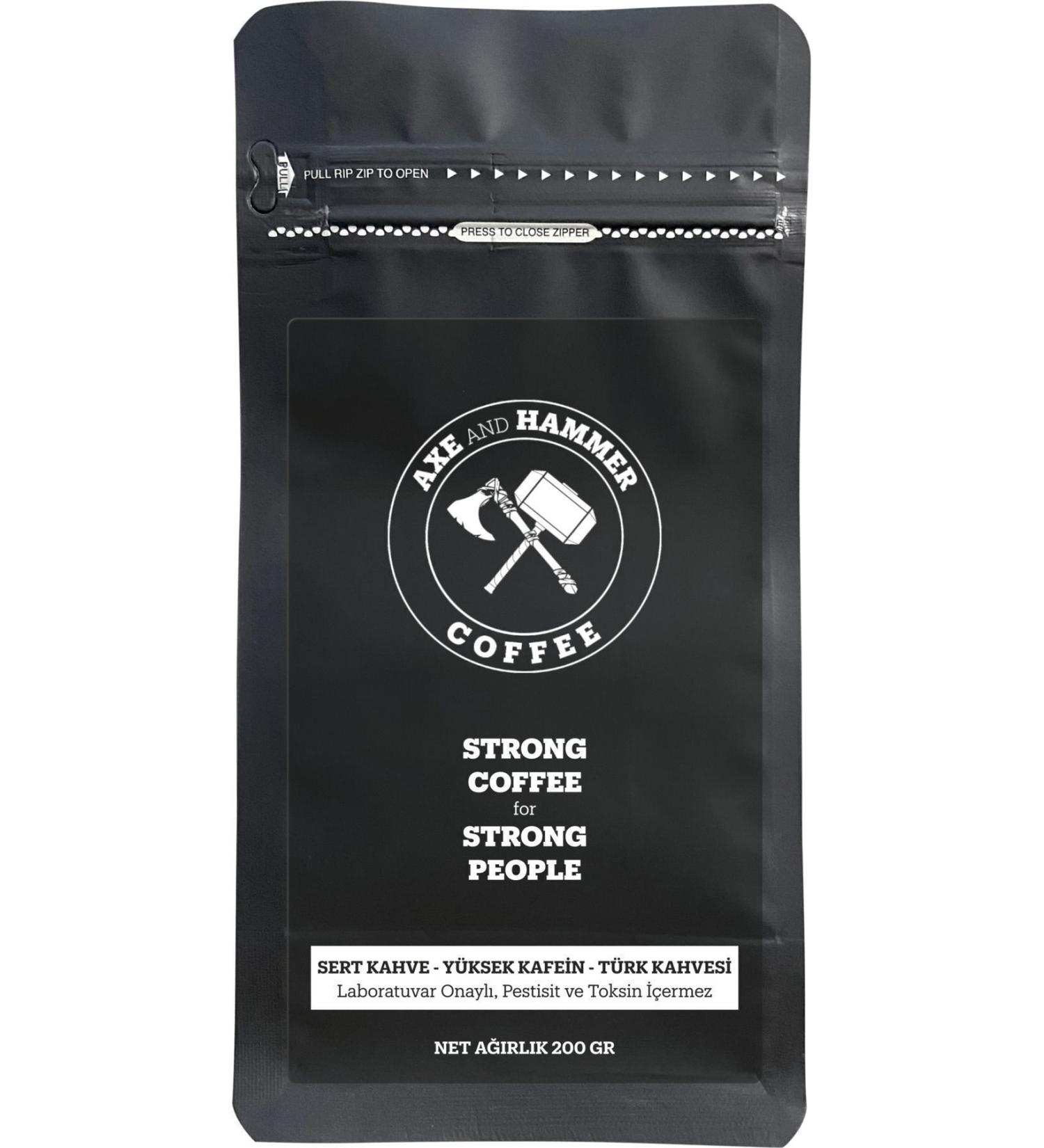 Axe and Hammer Coffee Turkish Coffee | High Caffeine Strong Coffee | 200 gr - Buy Online on GoSupps.com