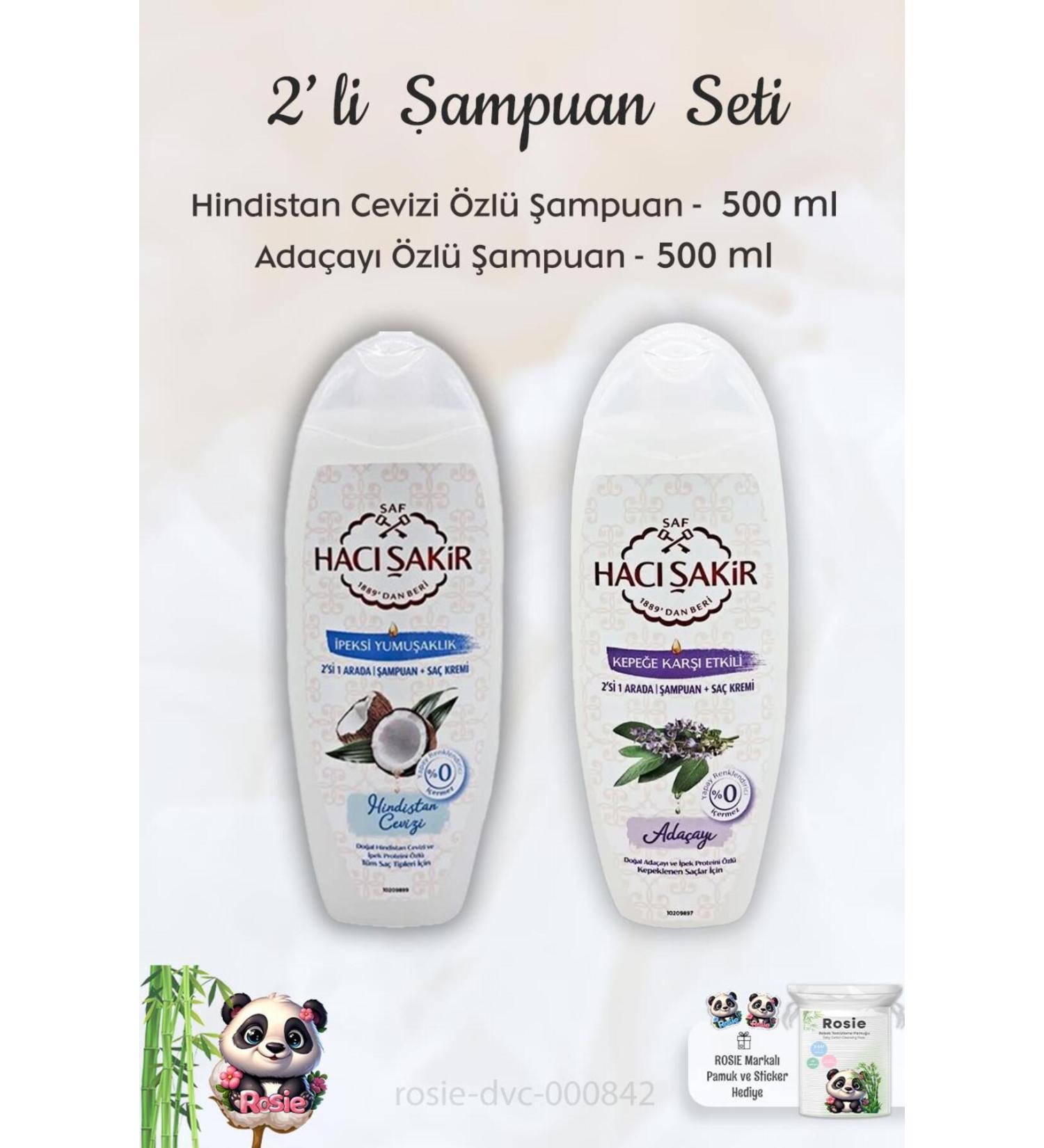 Hac akir Coconut Shampoo 500 ml Sage Shampoo 500 ml and ROSIE