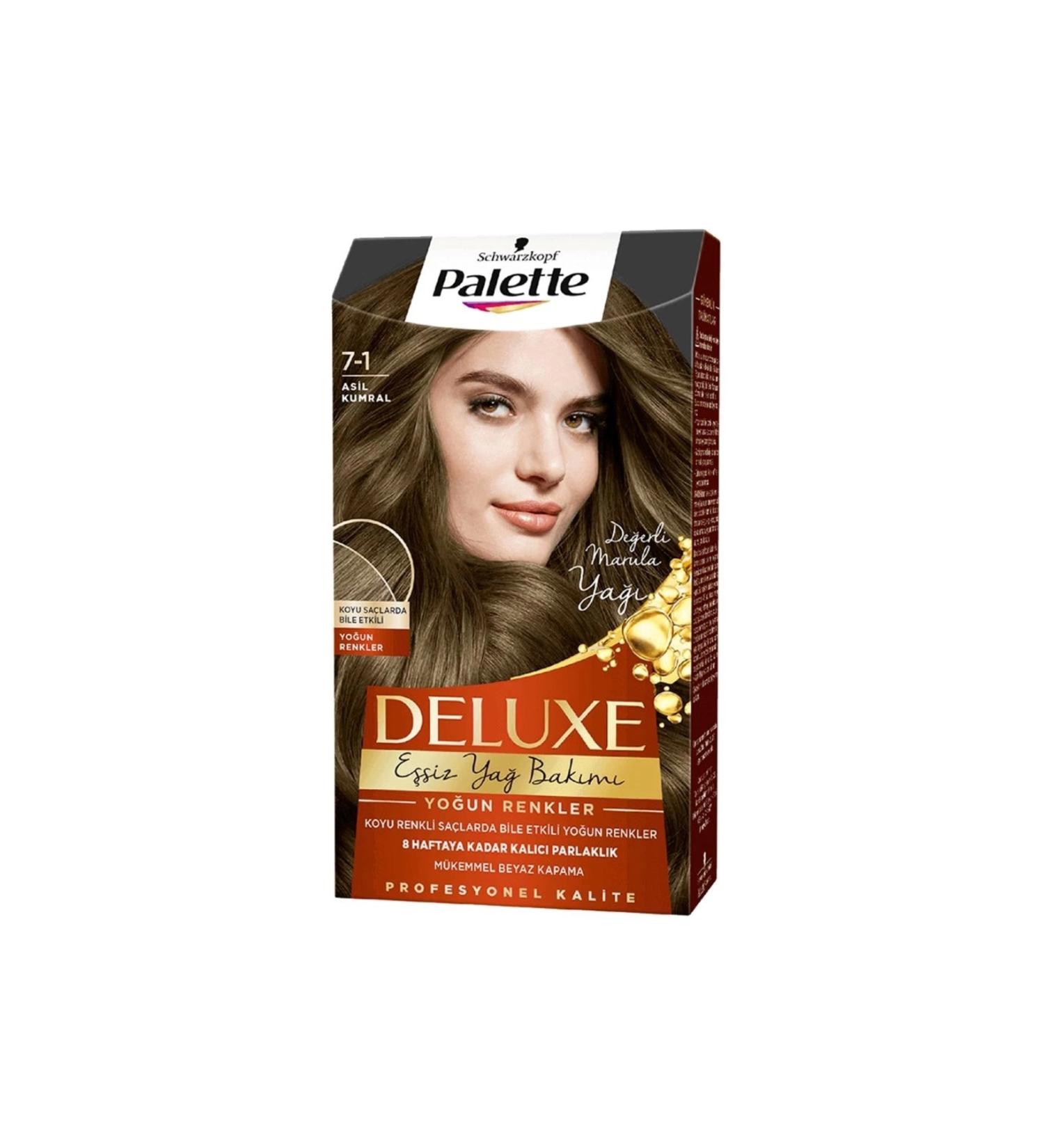 nefertiya Palette Deluxe Hair Dye 7.1 Light Blonde x 3 Pieces