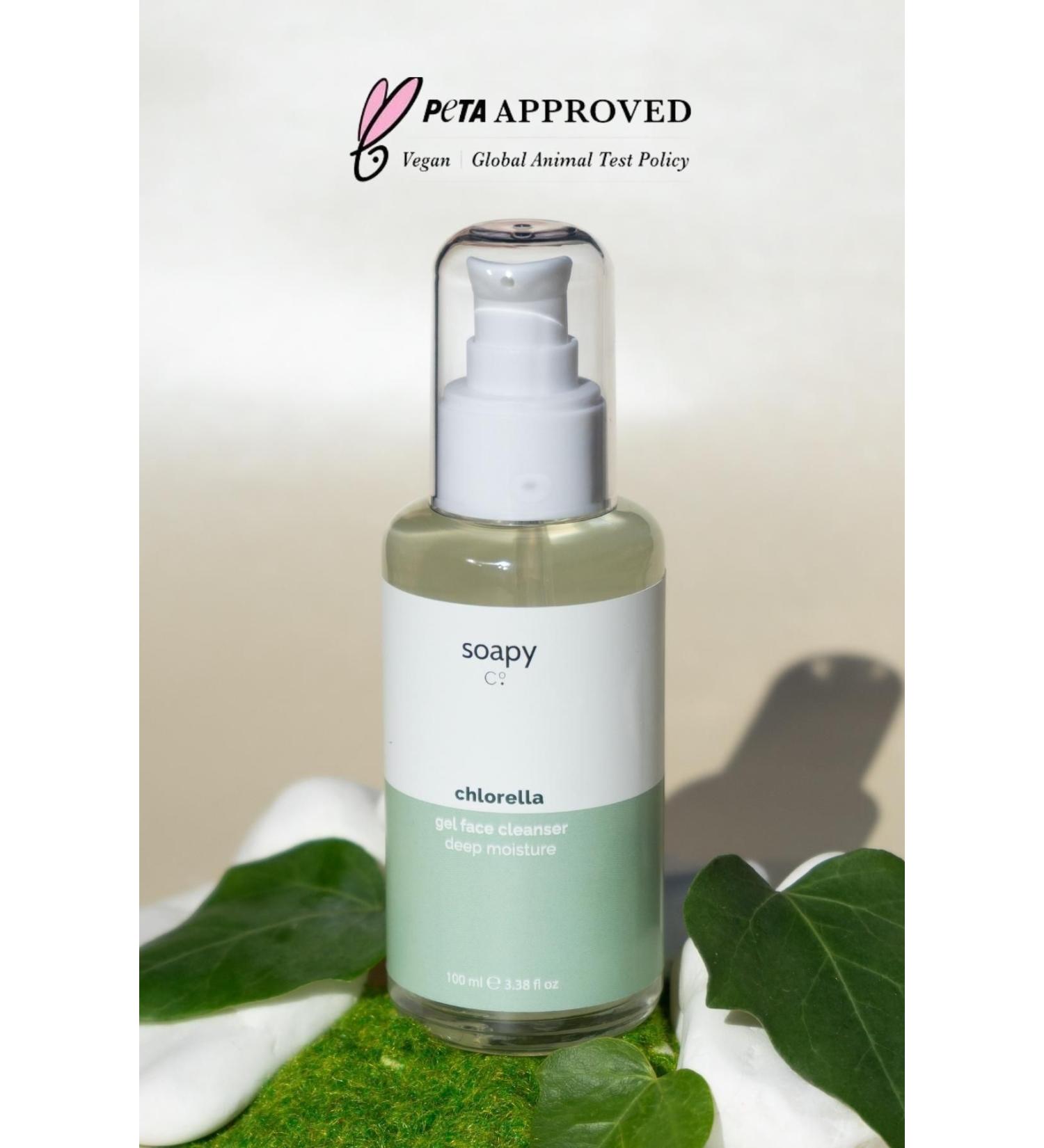 Soapy Co Chlorella Facial Cleansing Gel All Skin Soothing and Refreshing - 100 ml - Buy Online on GoSupps.com