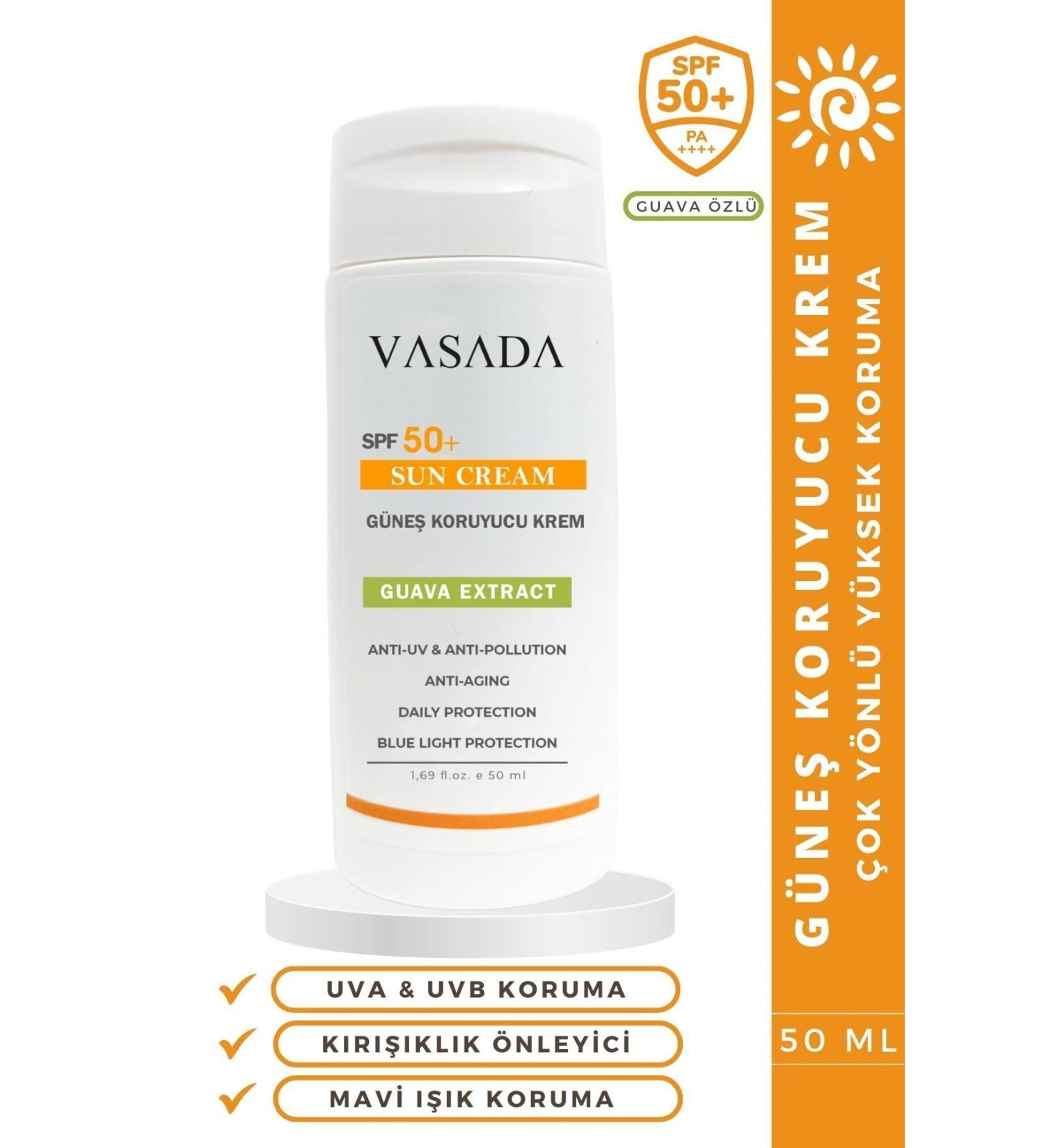 Vasada Sun Cream High Protection Spf 50 Guava 50 ml - Buy Online on GoSupps.com