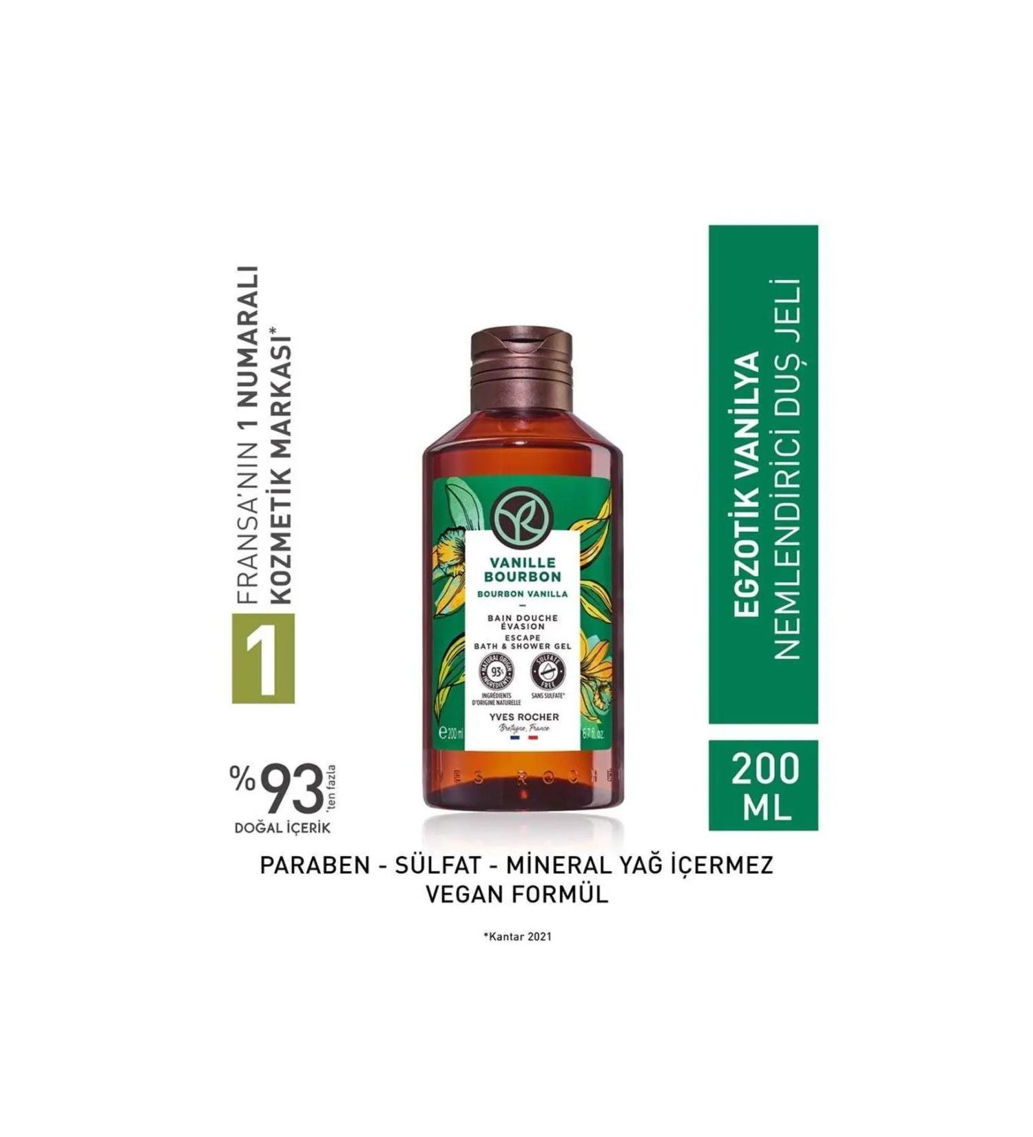 Yves Rocher Shower Gel - Organic Vanilla - 200ml